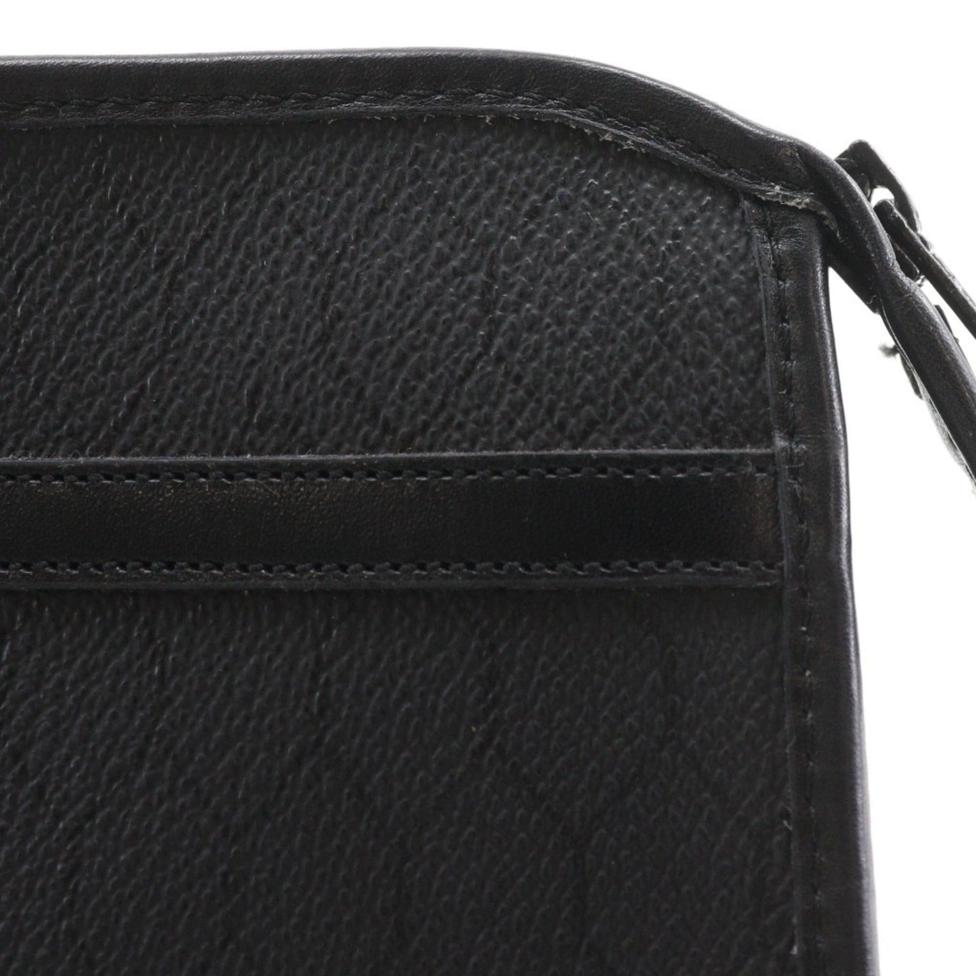 Dior Christian Dior Old Clutch Bag, Honeycomb Pattern, Vintage PVC, Black, A5, Dior, Women's Size ONE SIZE - 17 Thumbnail
