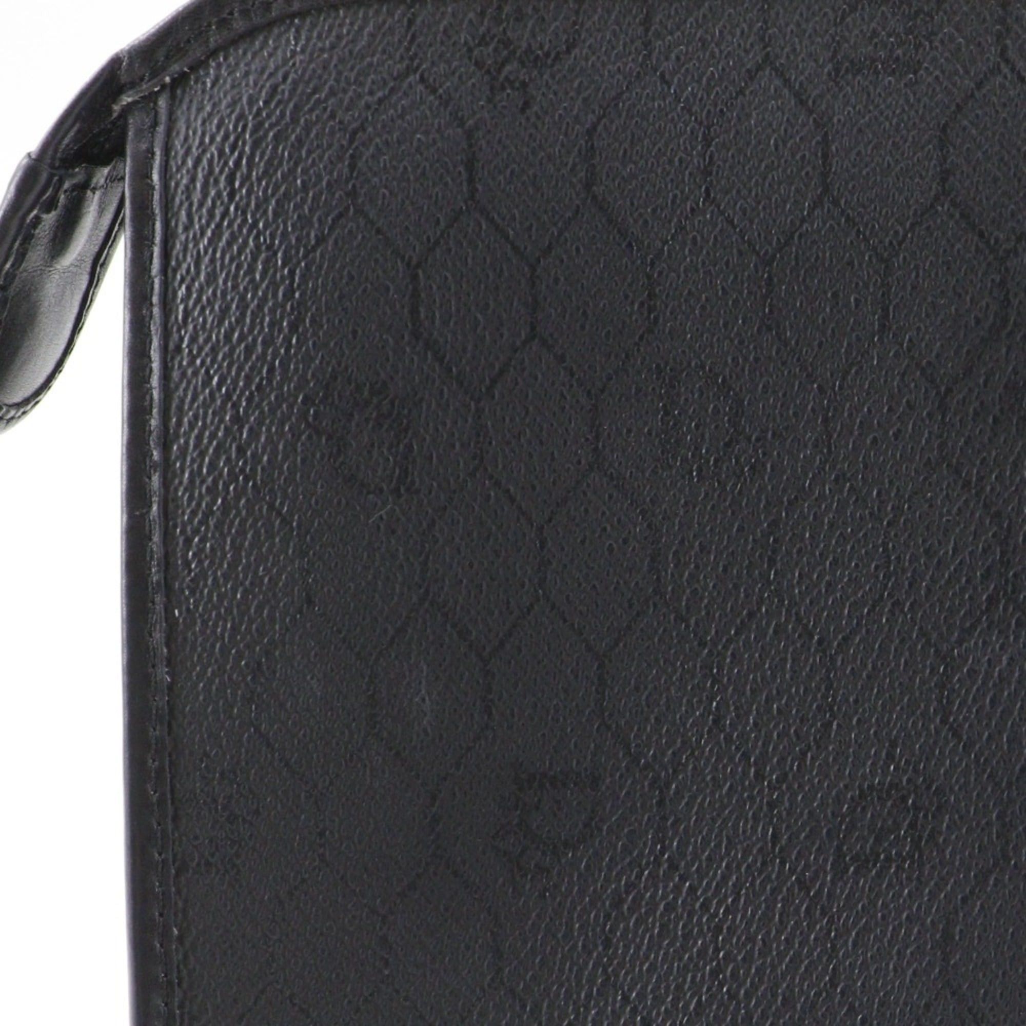 Dior Christian Dior Old Clutch Bag, Honeycomb Pattern, Vintage PVC, Black, A5, Dior, Women's Size ONE SIZE - 16 Thumbnail