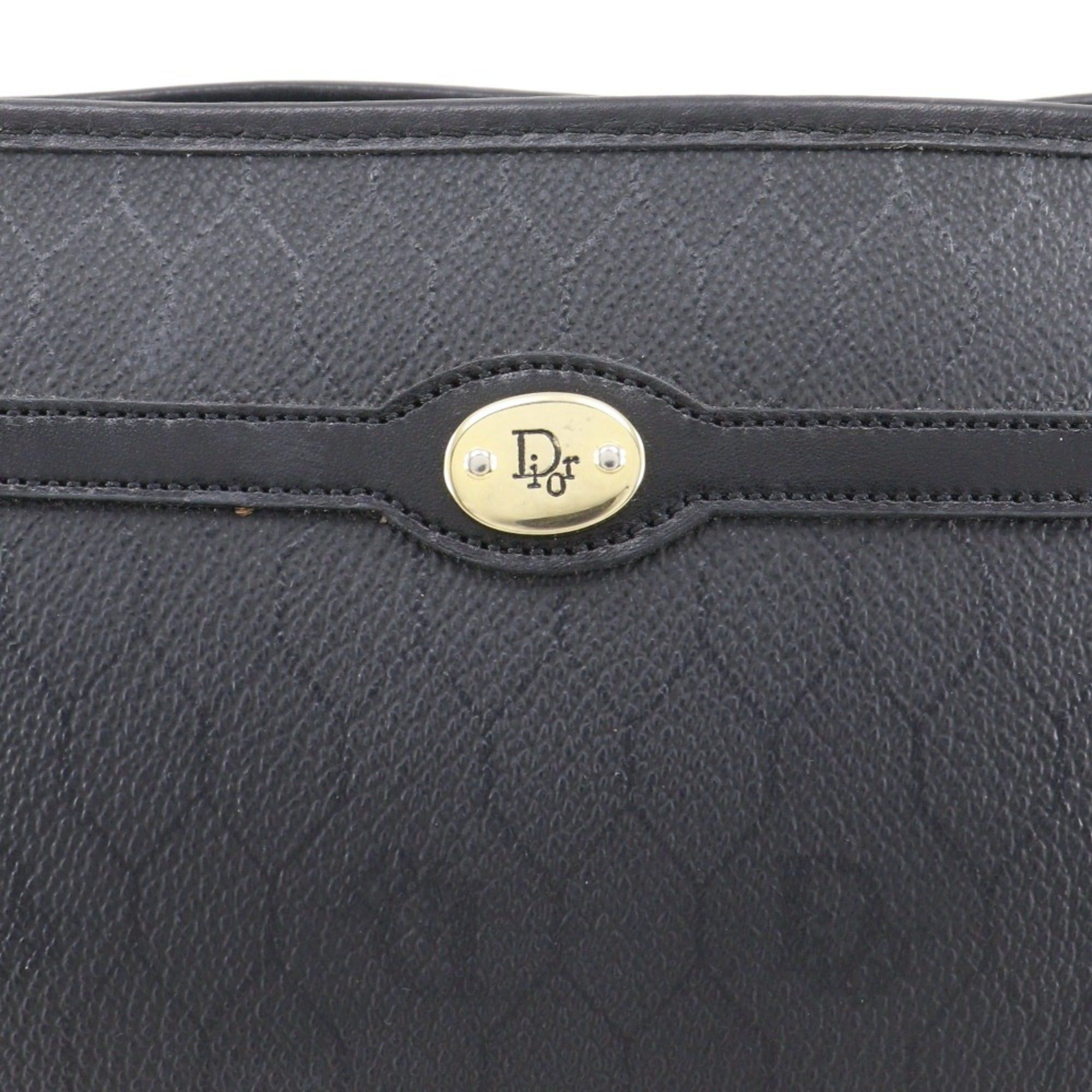 Dior Christian Dior Old Clutch Bag, Honeycomb Pattern, Vintage PVC, Black, A5, Dior, Women's Size ONE SIZE - 18 Thumbnail