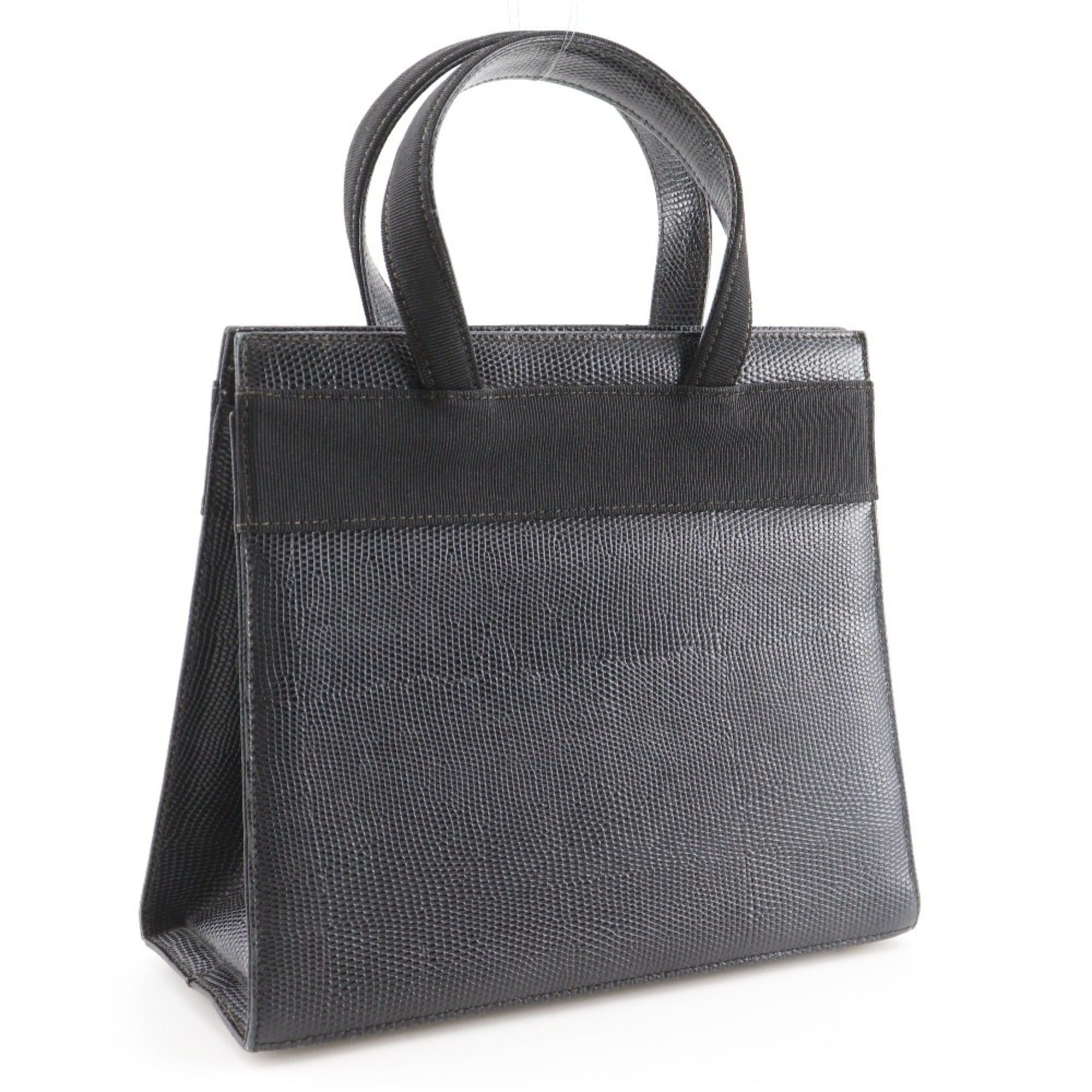 Salvatore Ferragamo Salvatore Ferragamo Vara Ribbon Handbag BA214178, Embossed Leather, Black, Magnetic closure, Women's Size ONE SIZE - 3 Thumbnail