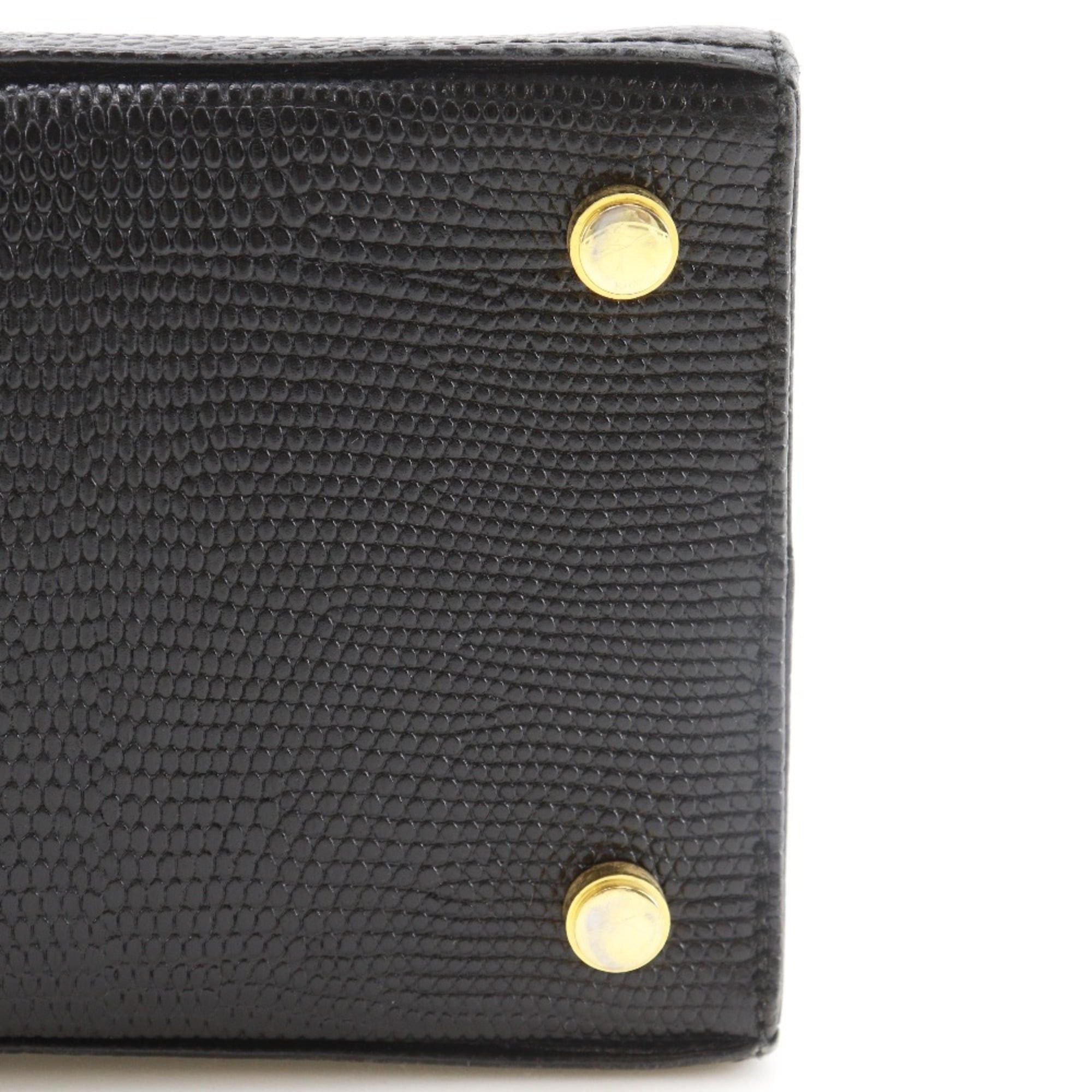 Salvatore Ferragamo Salvatore Ferragamo Vara Ribbon Handbag BA214178, Embossed Leather, Black, Magnetic closure, Women's Size ONE SIZE - 11 Thumbnail
