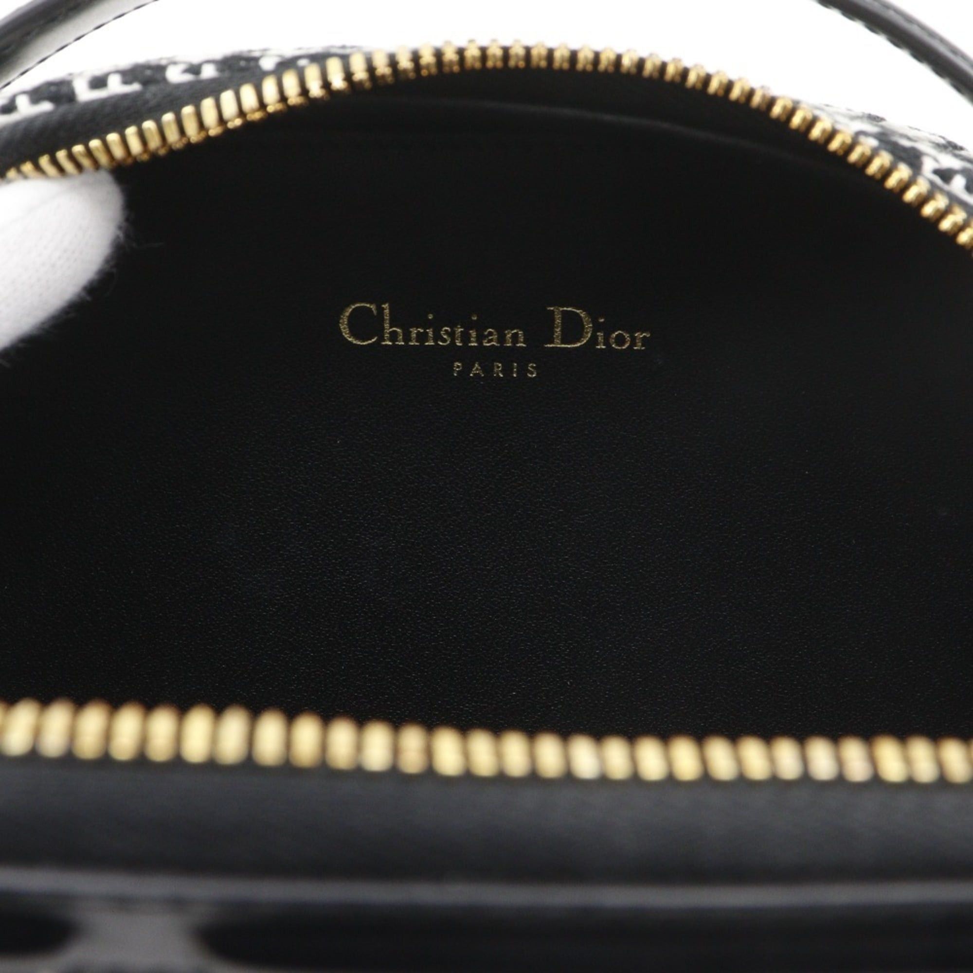 Dior Christian Dior Camera Bag, CD Signature Houndstooth Canvas and Leather Shoulder Black/White, 2-Way Double Zipper, Women's Size ONE SIZE - 18 Thumbnail