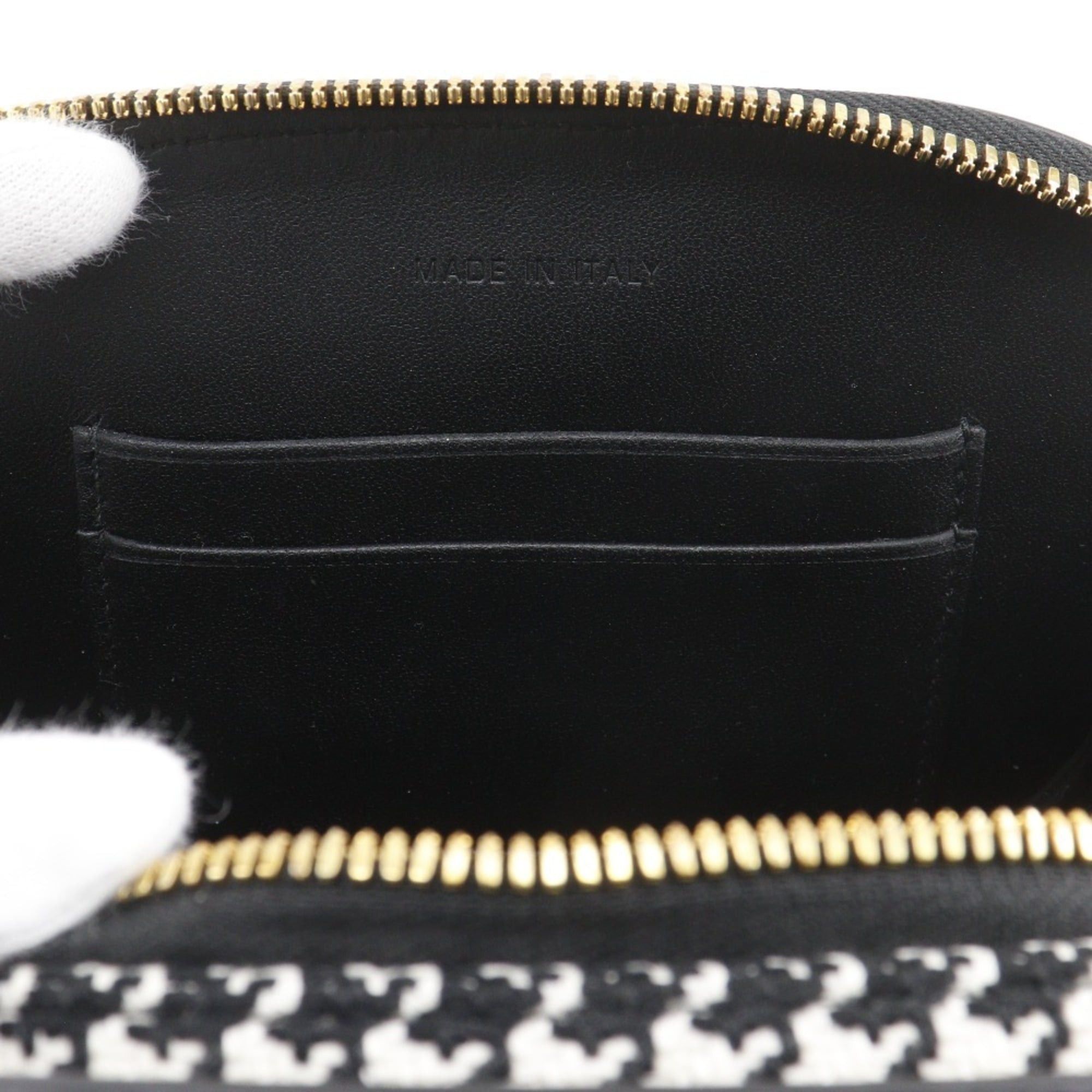 Dior Christian Dior Camera Bag, CD Signature Houndstooth Canvas and Leather Shoulder Black/White, 2-Way Double Zipper, Women's Size ONE SIZE - 17 Thumbnail
