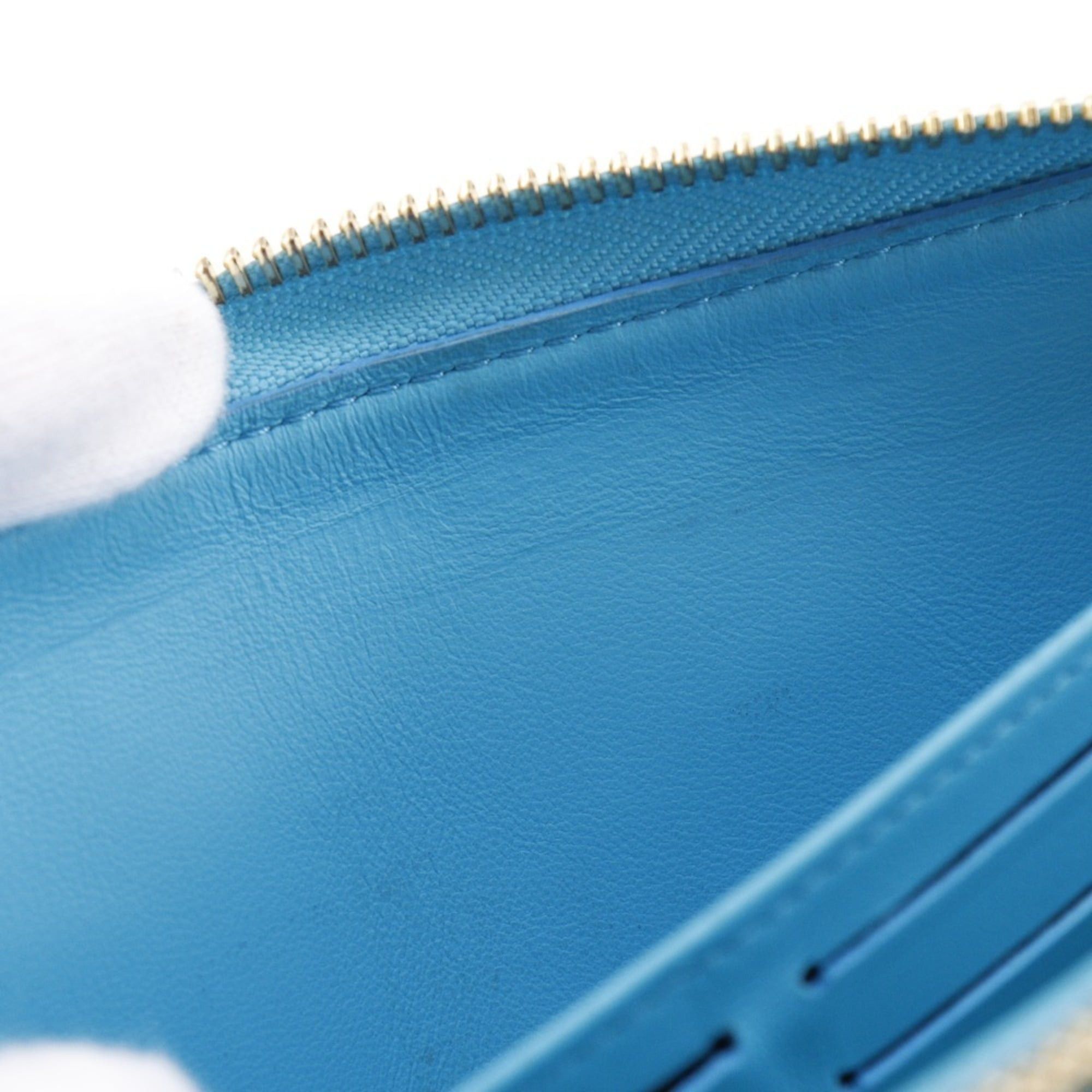 Louis Vuitton Louis Vuitton Zippy Wallet, Coussin Monogram Embossed Long Wallet M81512, Lamb Leather with Turquoise and Blue Design, Unisex Size ONE SIZE - 10 Thumbnail