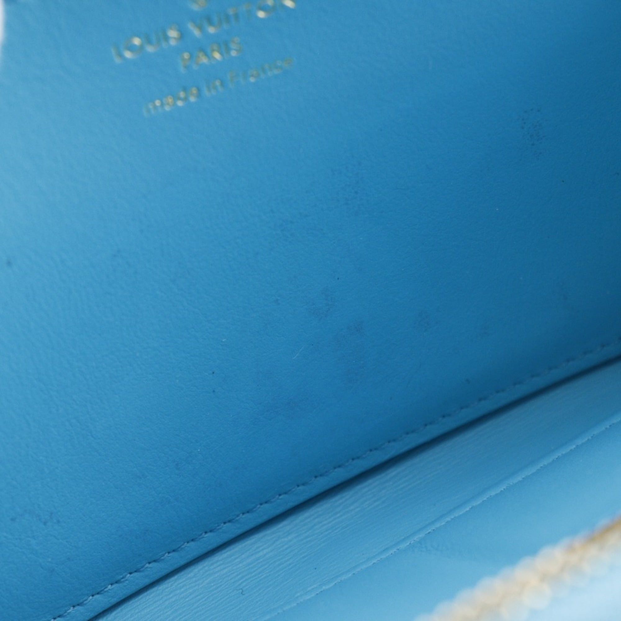 Louis Vuitton Louis Vuitton Zippy Wallet, Coussin Monogram Embossed Long Wallet M81512, Lamb Leather with Turquoise and Blue Design, Unisex Size ONE SIZE - 14 Thumbnail