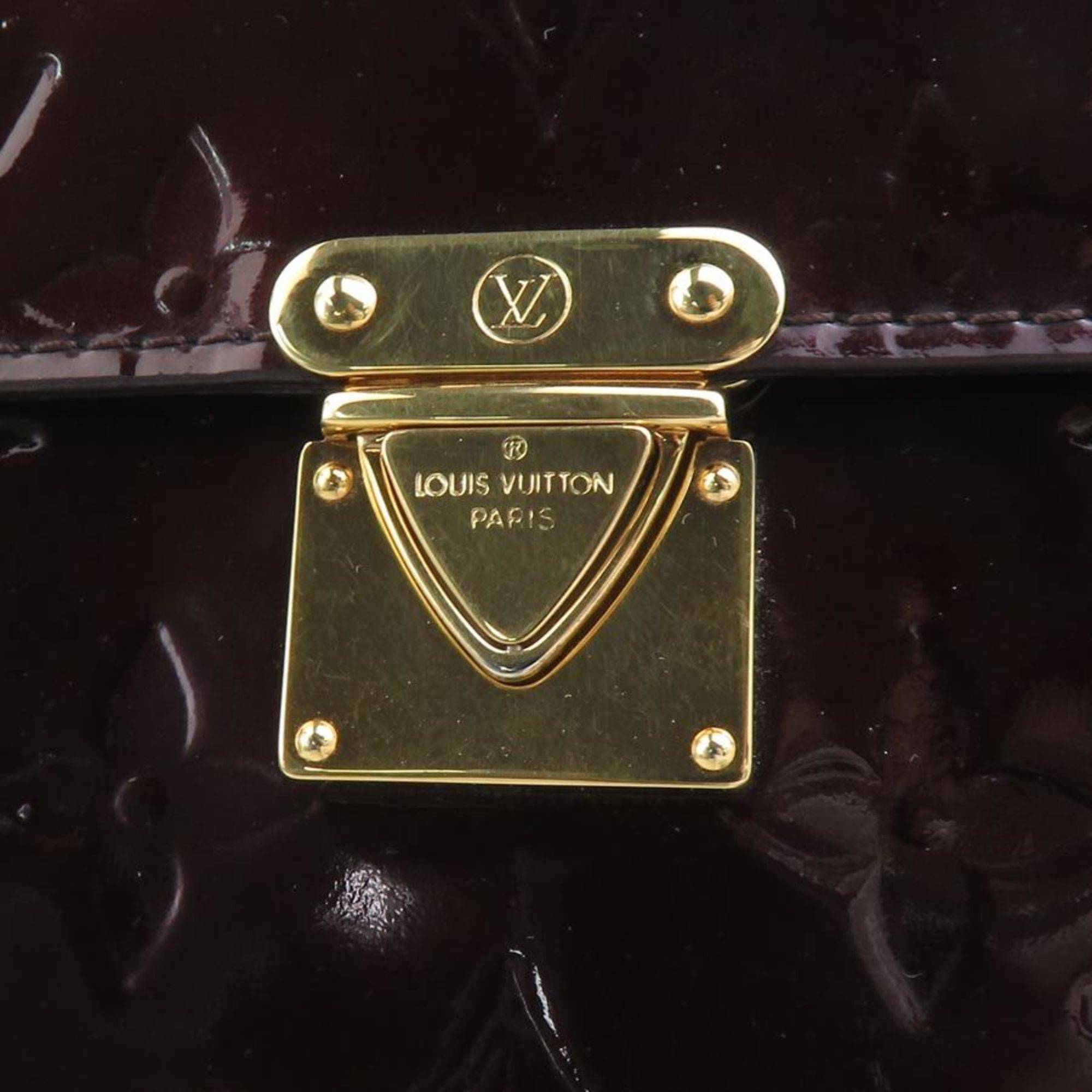 Louis Vuitton Louis Vuitton Monogram Vernis Portefeuille Koala Tri-fold Wallet in Amaranth and Gold, Women's, M93520, Free Shipping, e61521 Size ONE SIZE - 10 Thumbnail