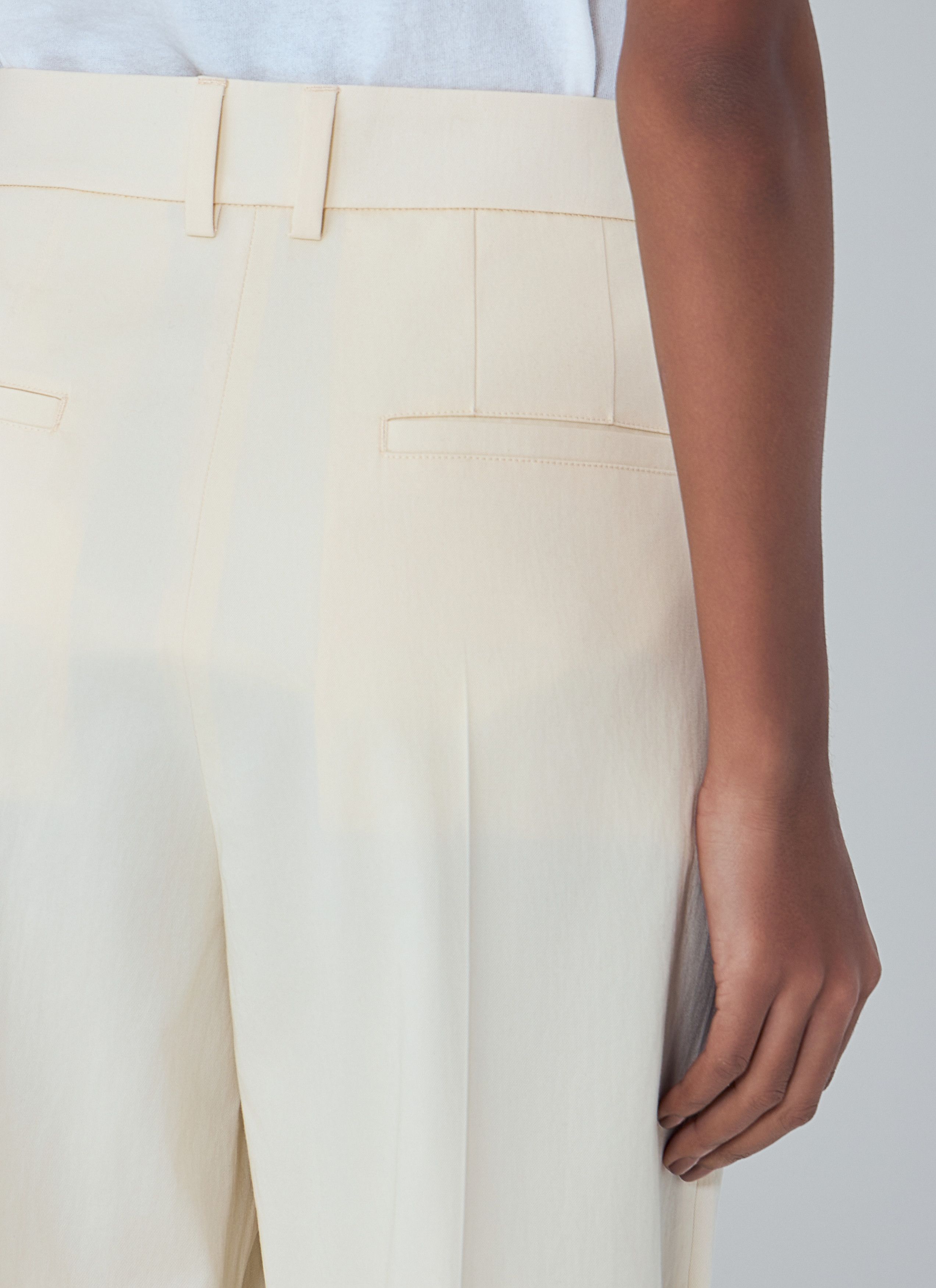 Moncler Cotton Gabardine Wide-Leg Tailored Pants Size 28" / US 6 / IT 42 - 6 Thumbnail