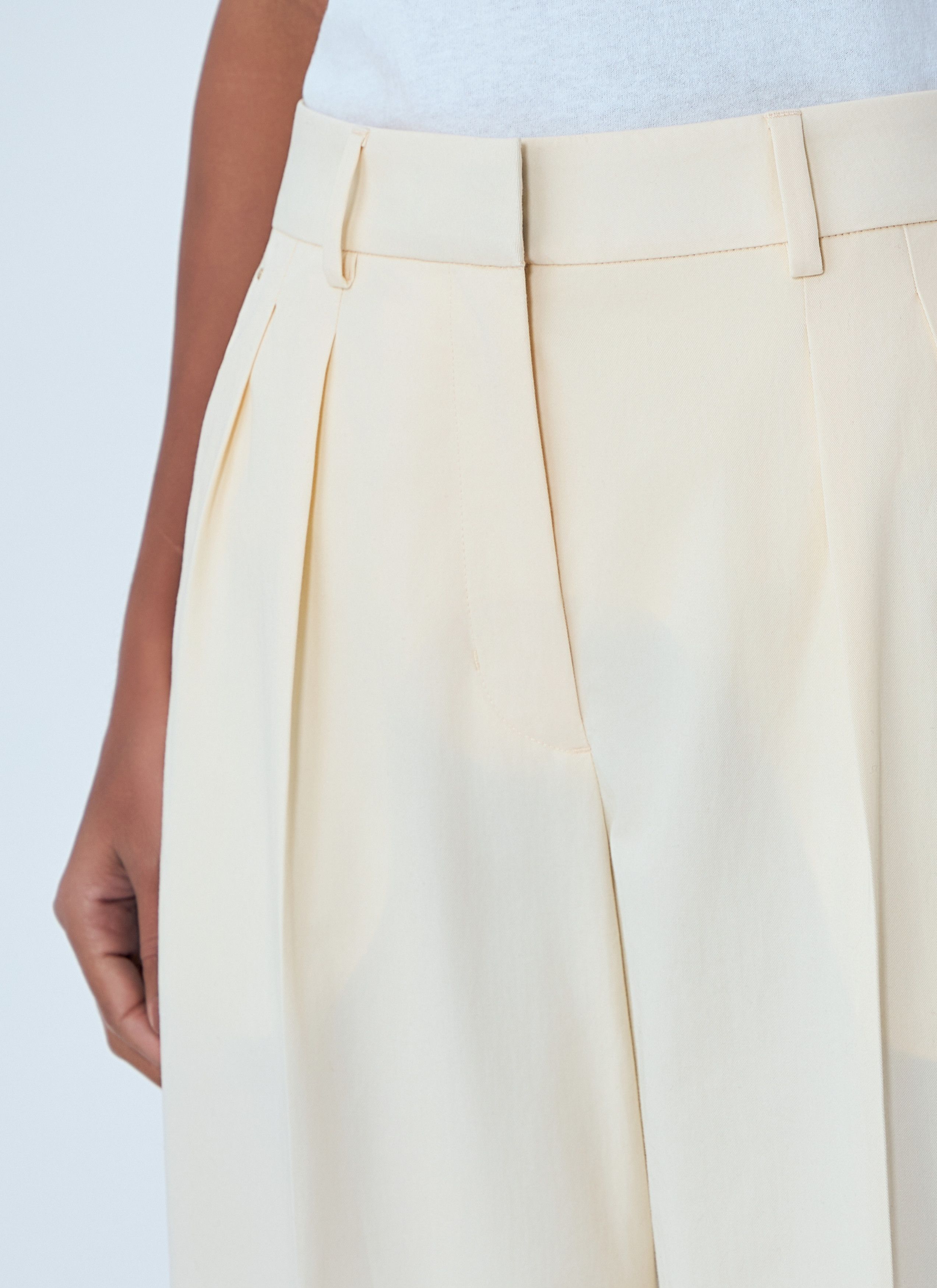 Moncler Cotton Gabardine Wide-Leg Tailored Pants Size 28" / US 6 / IT 42 - 5 Thumbnail