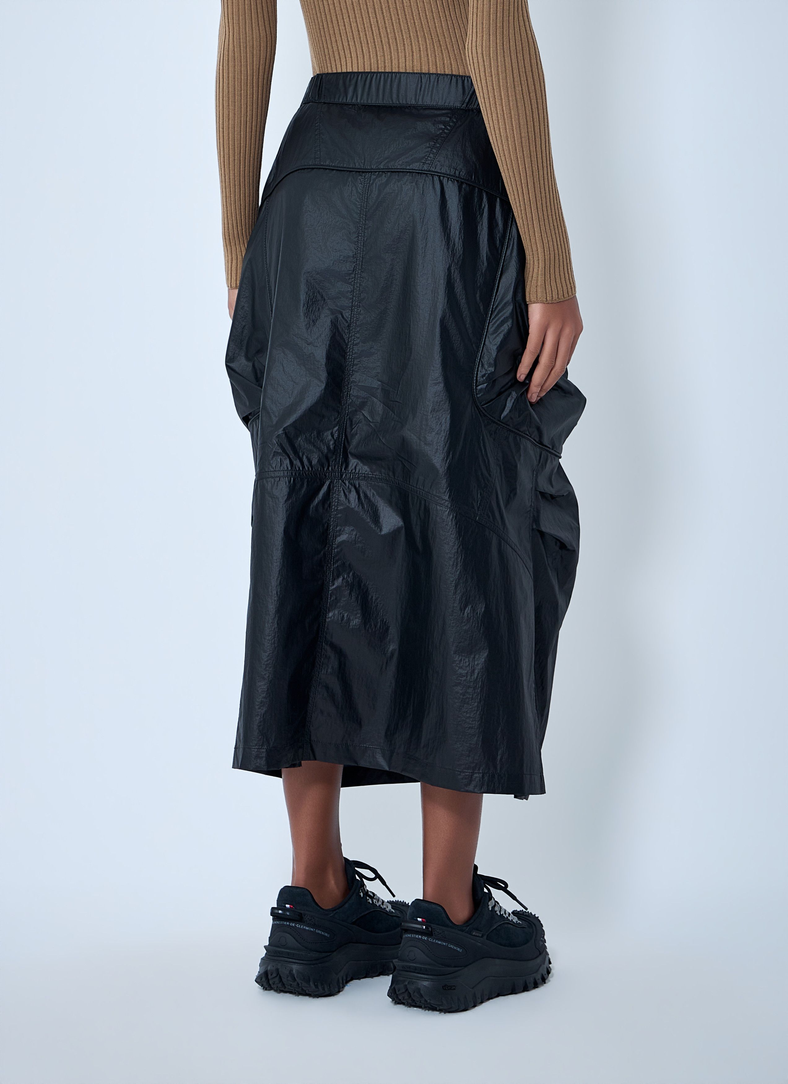 Moncler Technical Midi Skirt Size 30" / US 8 / IT 44 - 4 Thumbnail