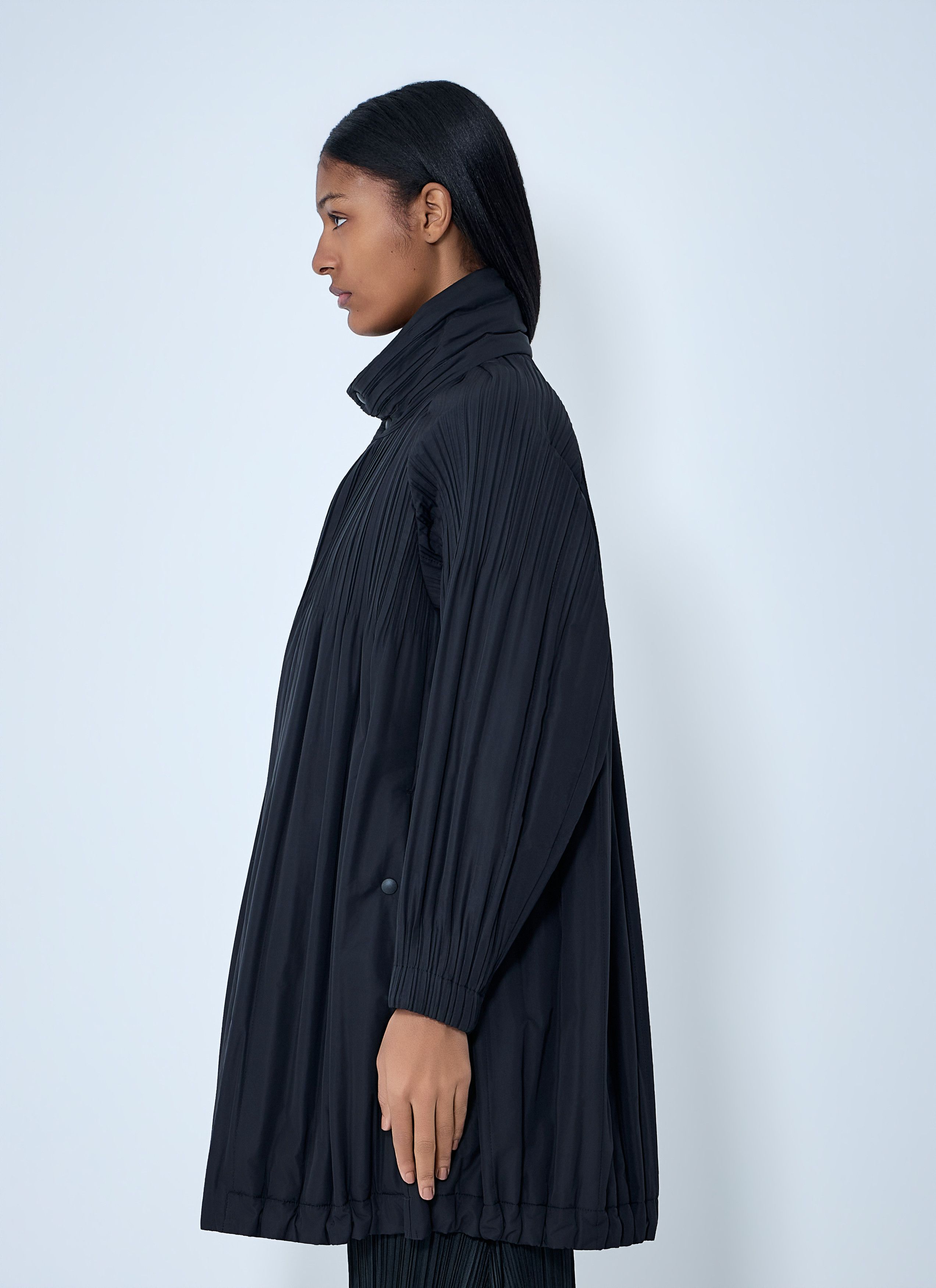 Pleats Please Issey Miyake Pleated High-Neck Coat Size XXL / US 16-18 / IT 52-54 - 3 Thumbnail