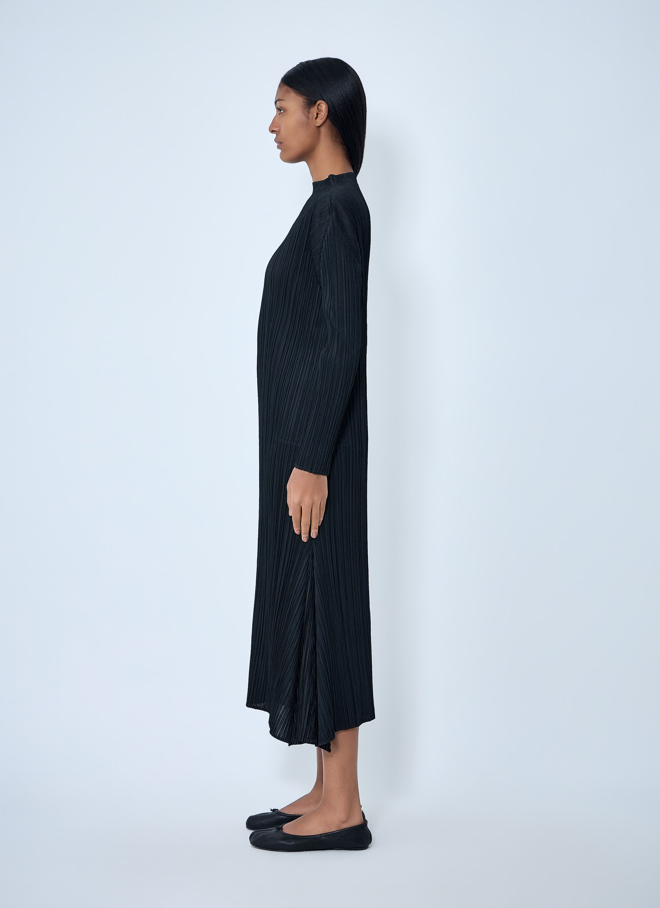 Pleats Please Issey Miyake Pleated Long Sleeve Dress Size M / US 6-8 / IT 42-44 - 3 Thumbnail