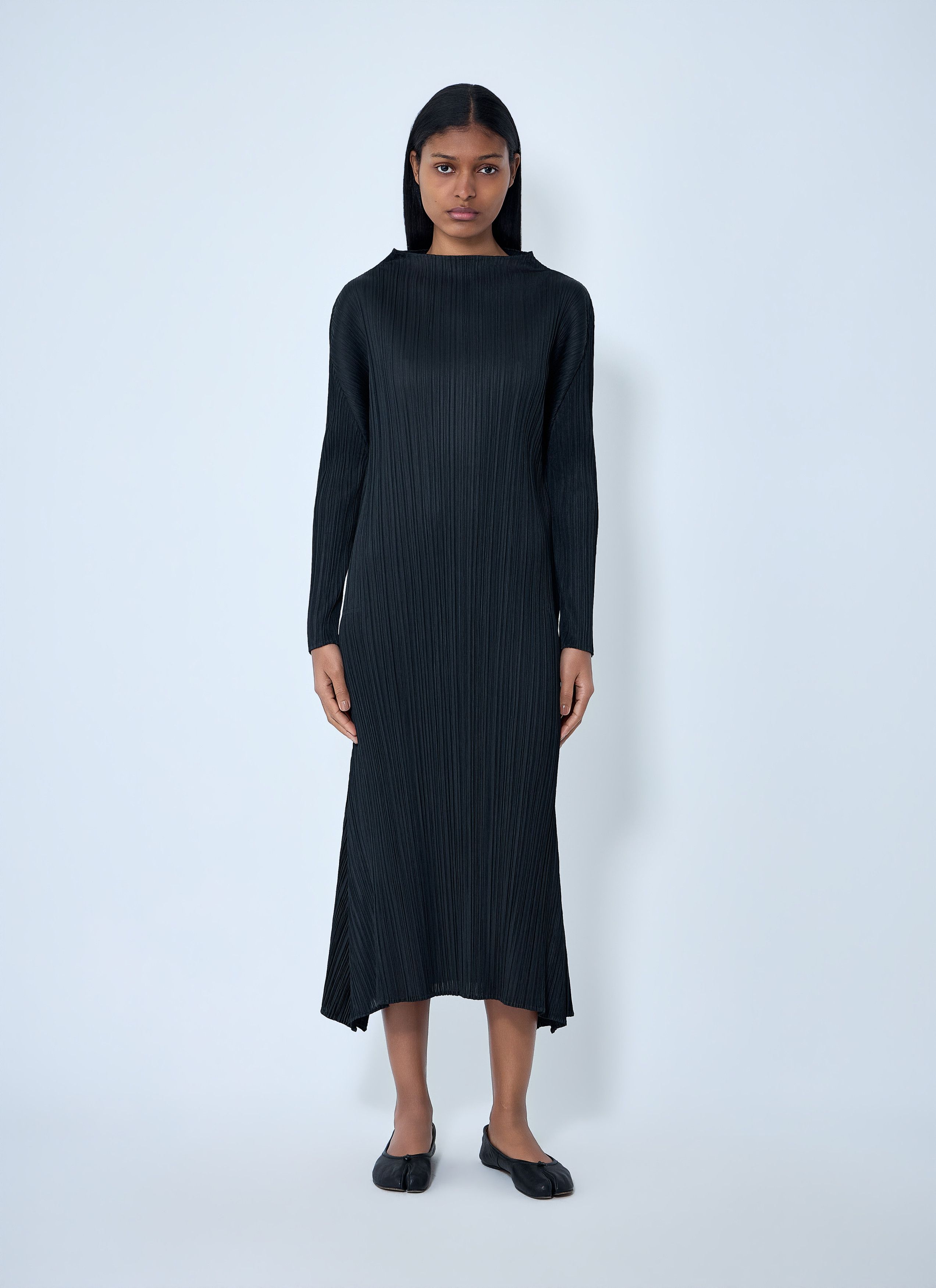 Pleats Please Issey Miyake Pleated Long Sleeve Dress Size XL / US 12-14 / IT 48-50 - 2 Thumbnail