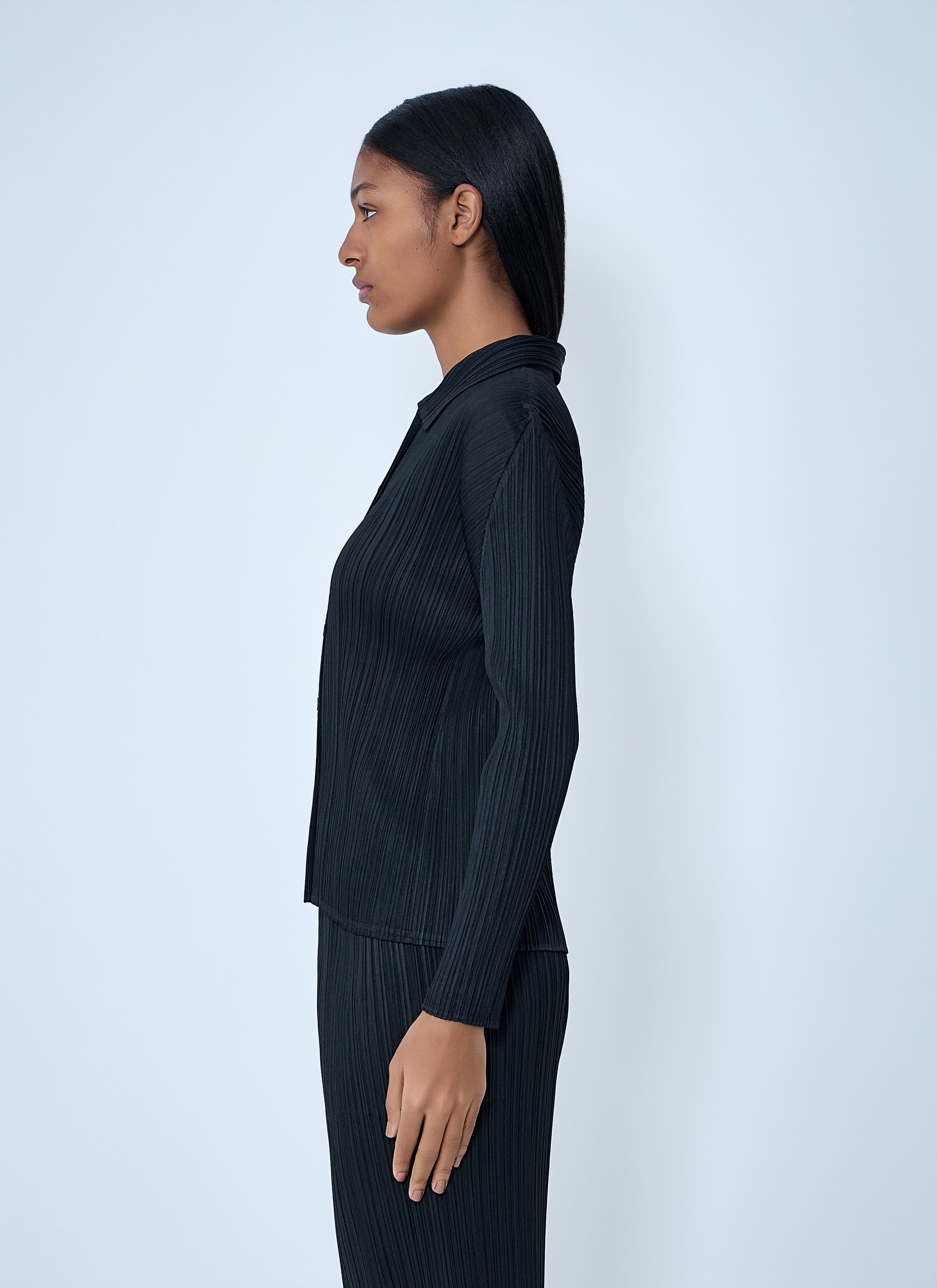 Pleats Please Issey Miyake Pleated Button-Down Shirt Size XXL / US 16-18 / IT 52-54 - 3 Thumbnail