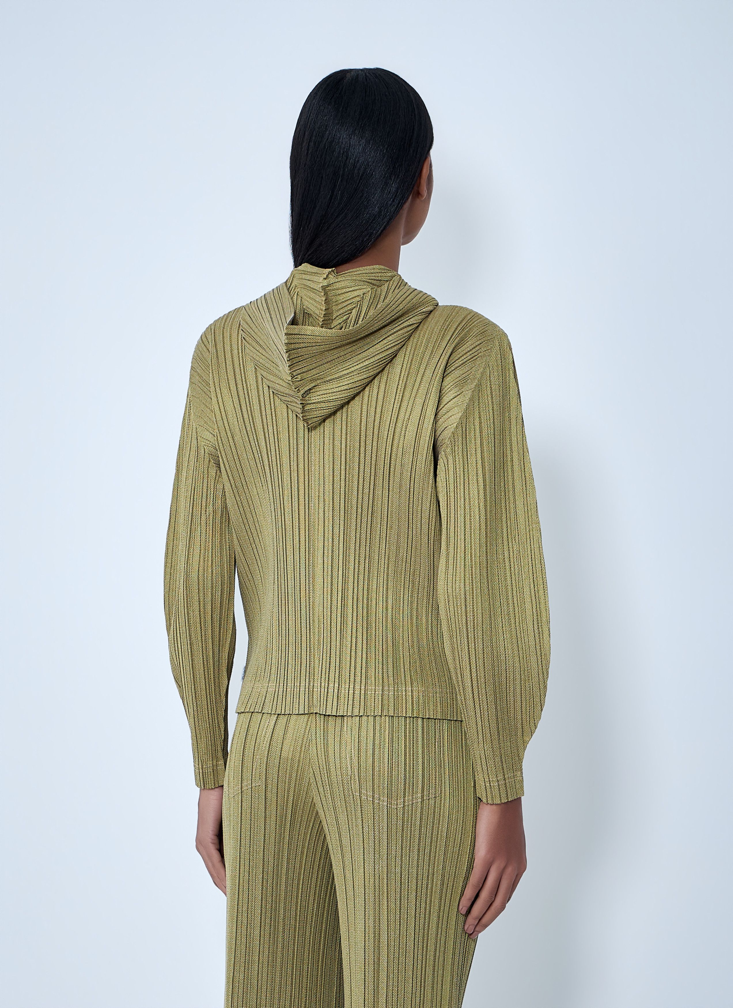 Pleats Please Issey Miyake Ribbed Knit Hooded Sweatshirt Size L / US 10 / IT 46 - 4 Thumbnail