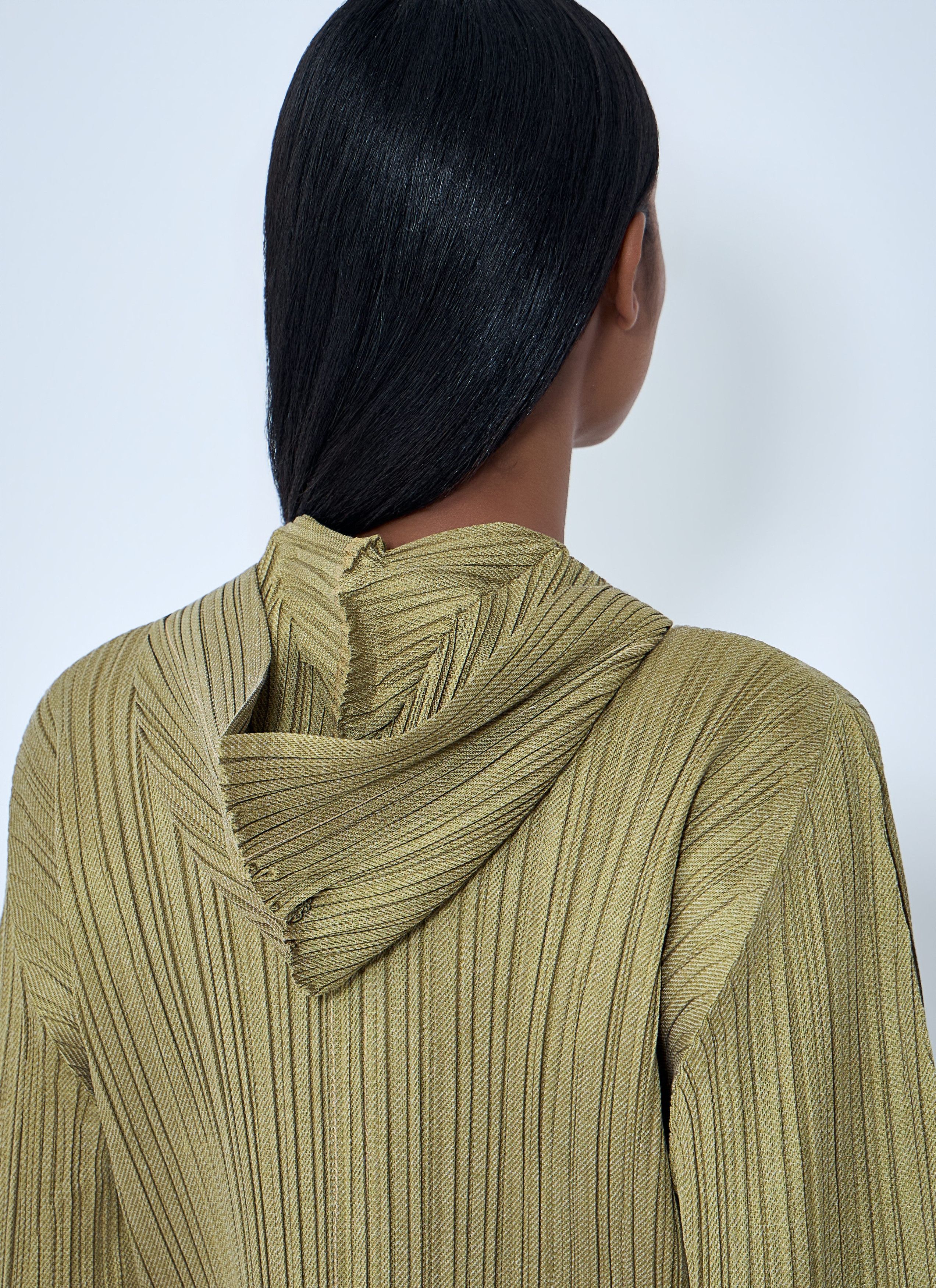 Pleats Please Issey Miyake Ribbed Knit Hooded Sweatshirt Size L / US 10 / IT 46 - 6 Thumbnail