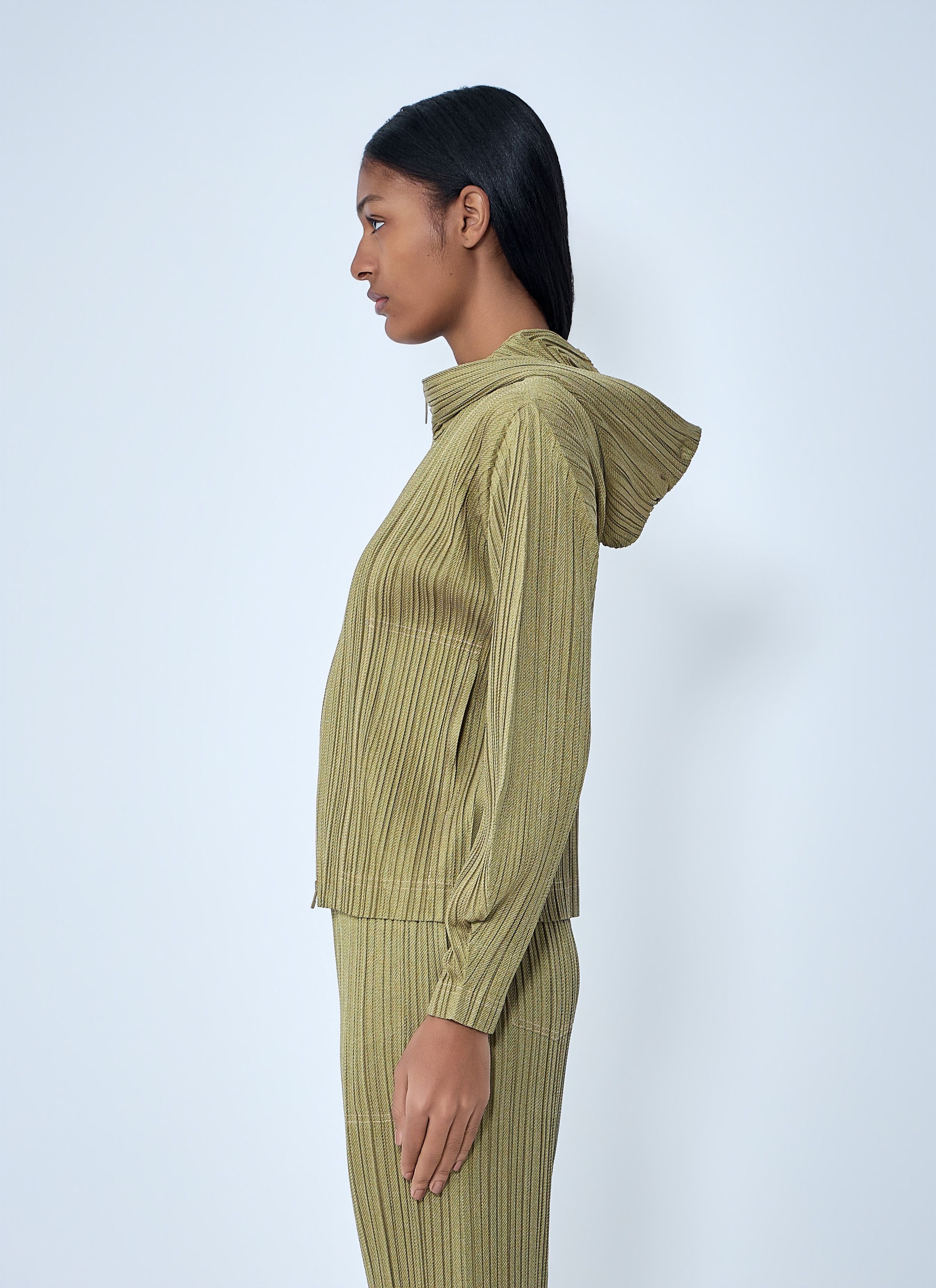 Pleats Please Issey Miyake Ribbed Knit Hooded Sweatshirt Size L / US 10 / IT 46 - 3 Thumbnail
