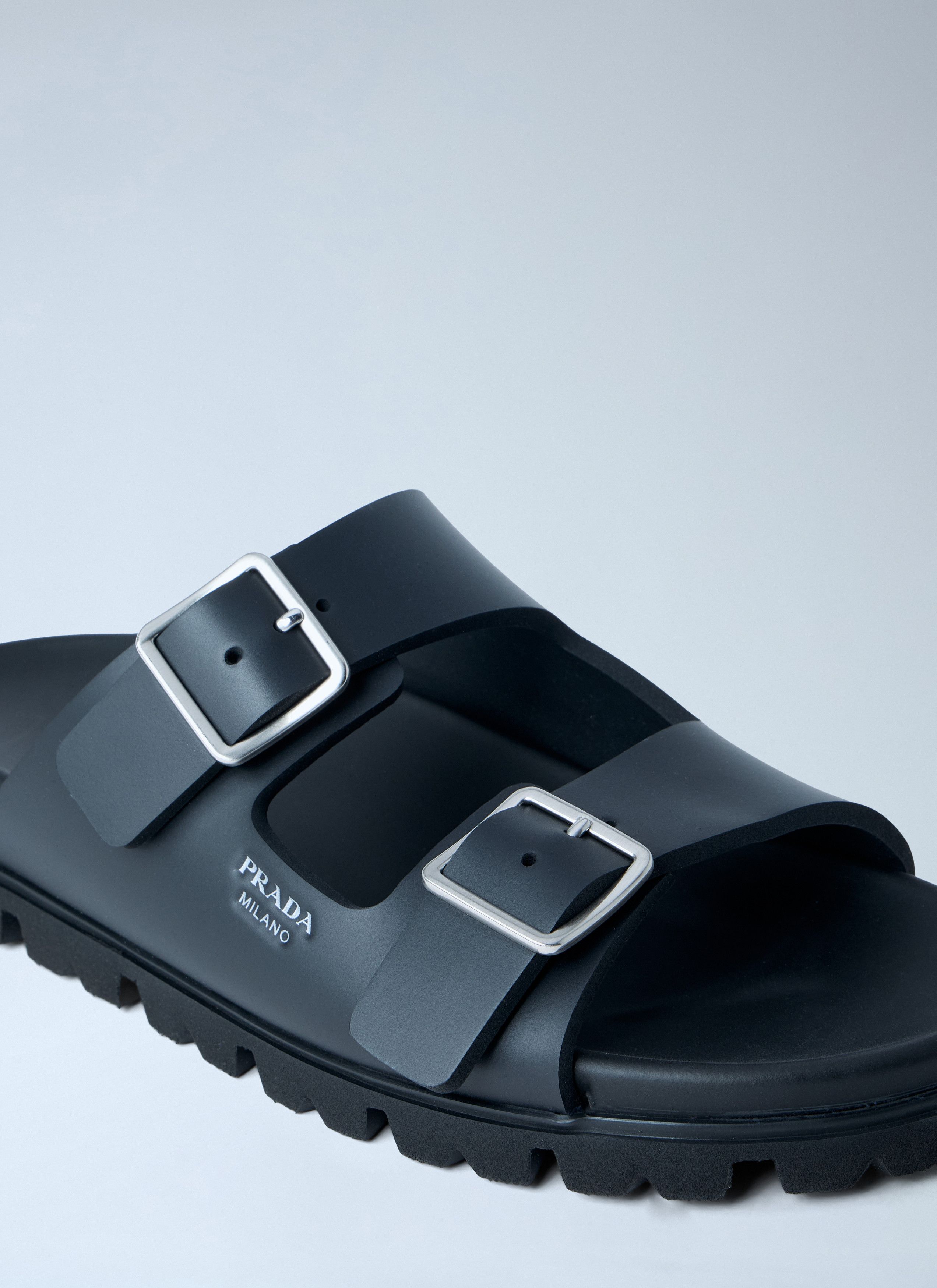 Prada Rubber Slides Size US 7 / IT 37 - 3 Thumbnail