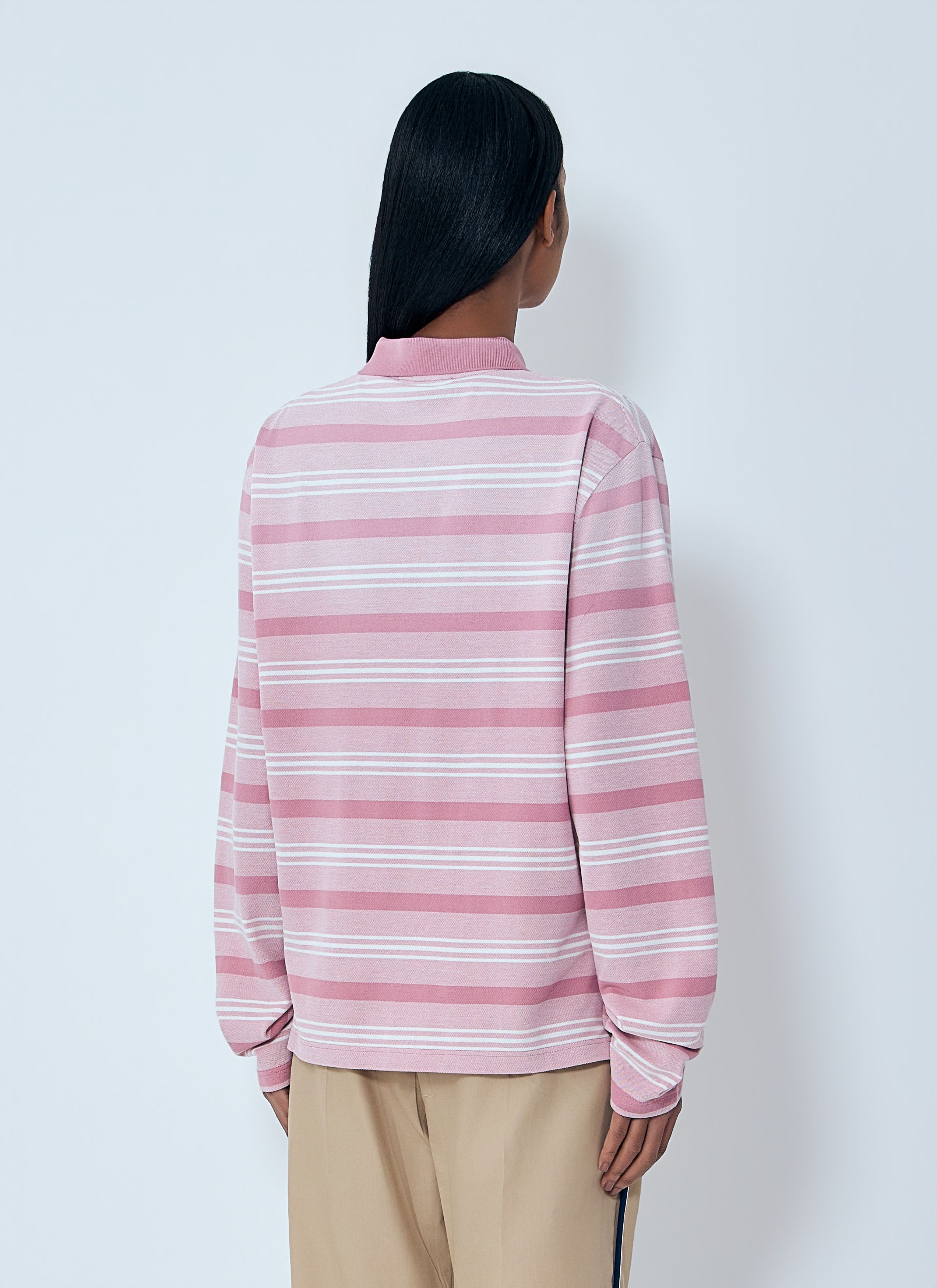 Prada Striped Piqué Polo Shirt Size M / US 6-8 / IT 42-44 - 4 Thumbnail