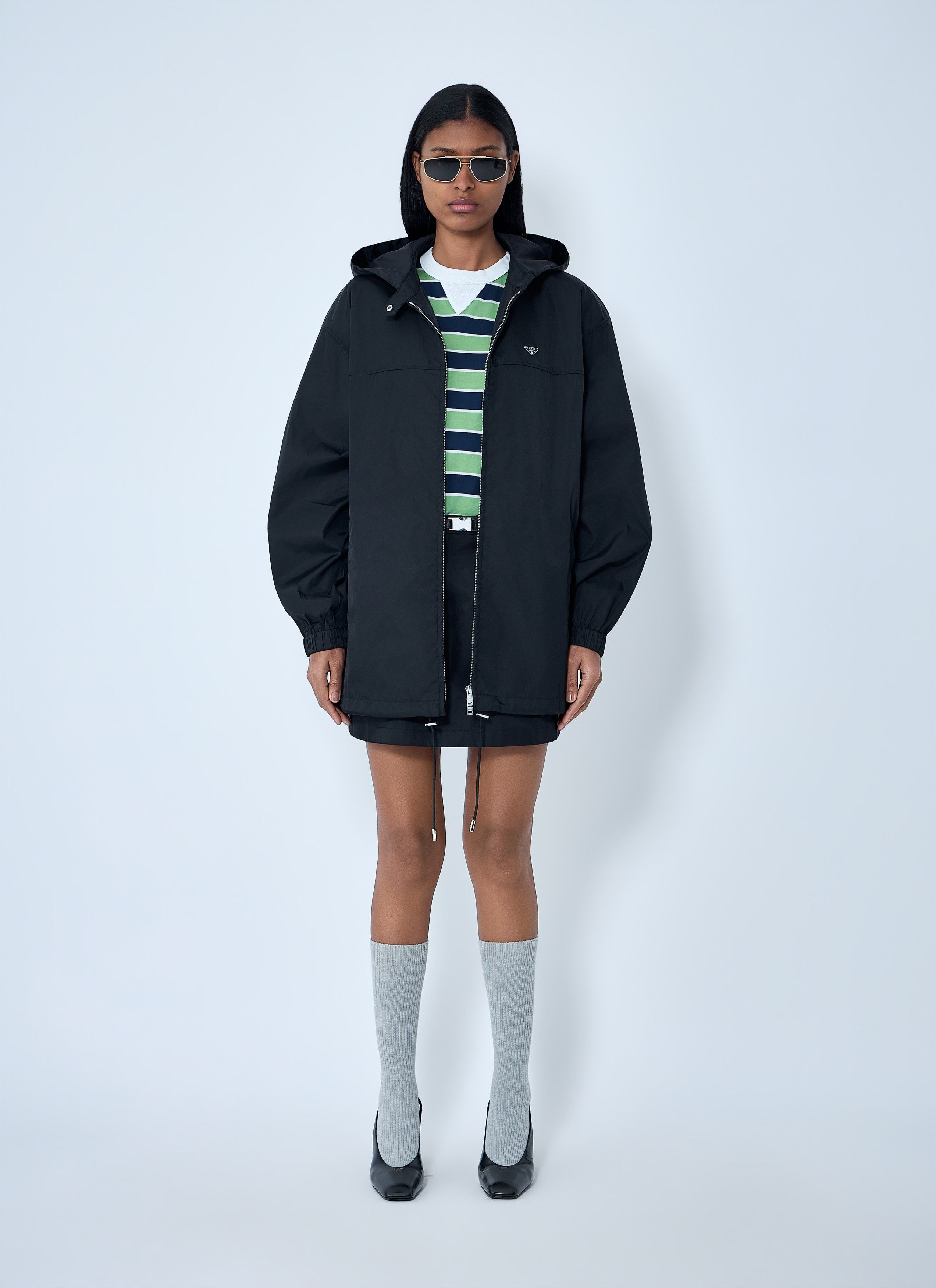 Prada Re-Nylon Hooded Belted Anorak Jacket Size M / US 6-8 / IT 42-44 - 2 Thumbnail