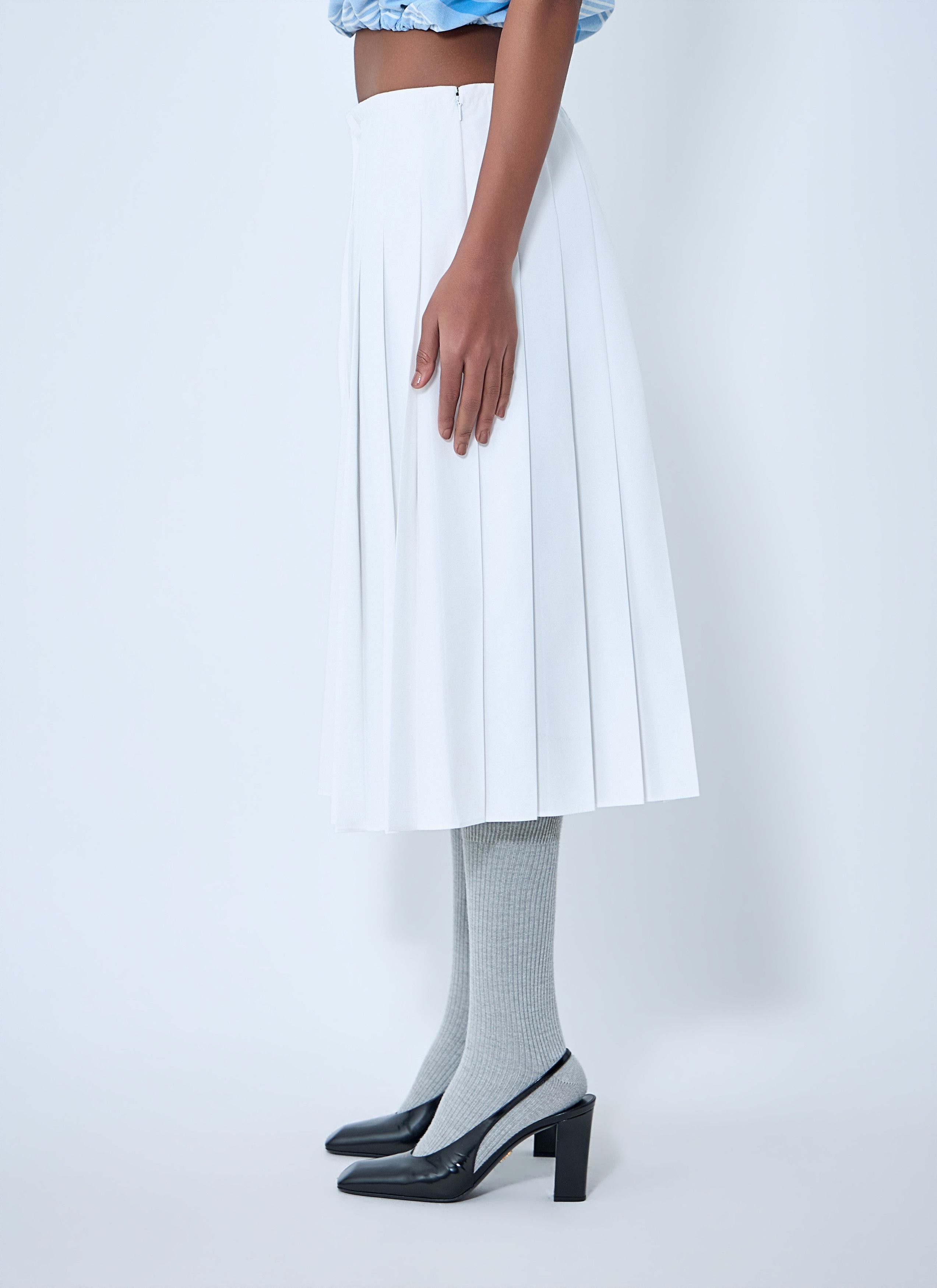 Prada Pleated Midi Skirt Size 28" / US 6 / IT 42 - 3 Thumbnail