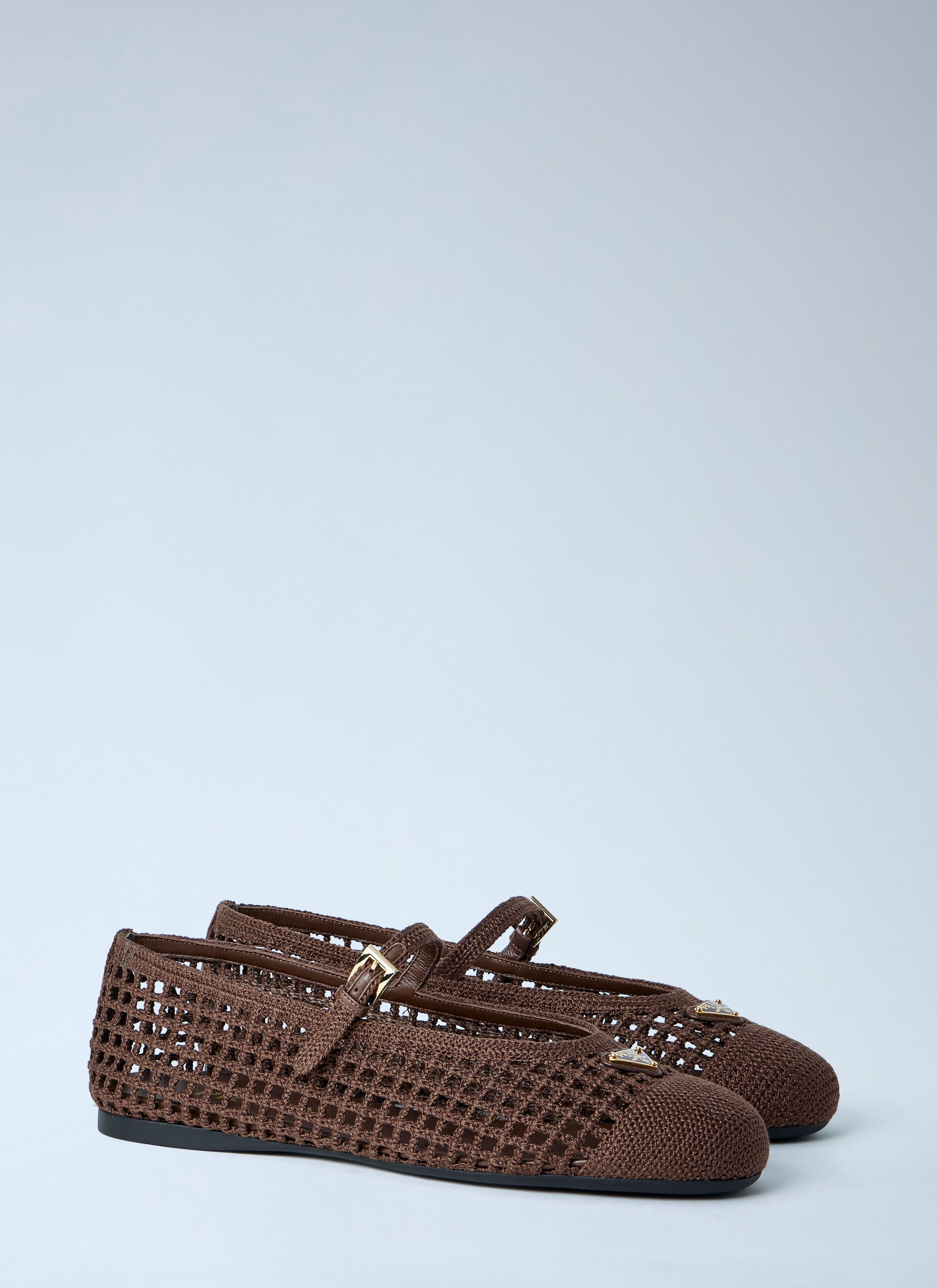 Prada Crochet Knit Ballerina Flats Size US 6 / IT 36 - 2 Thumbnail