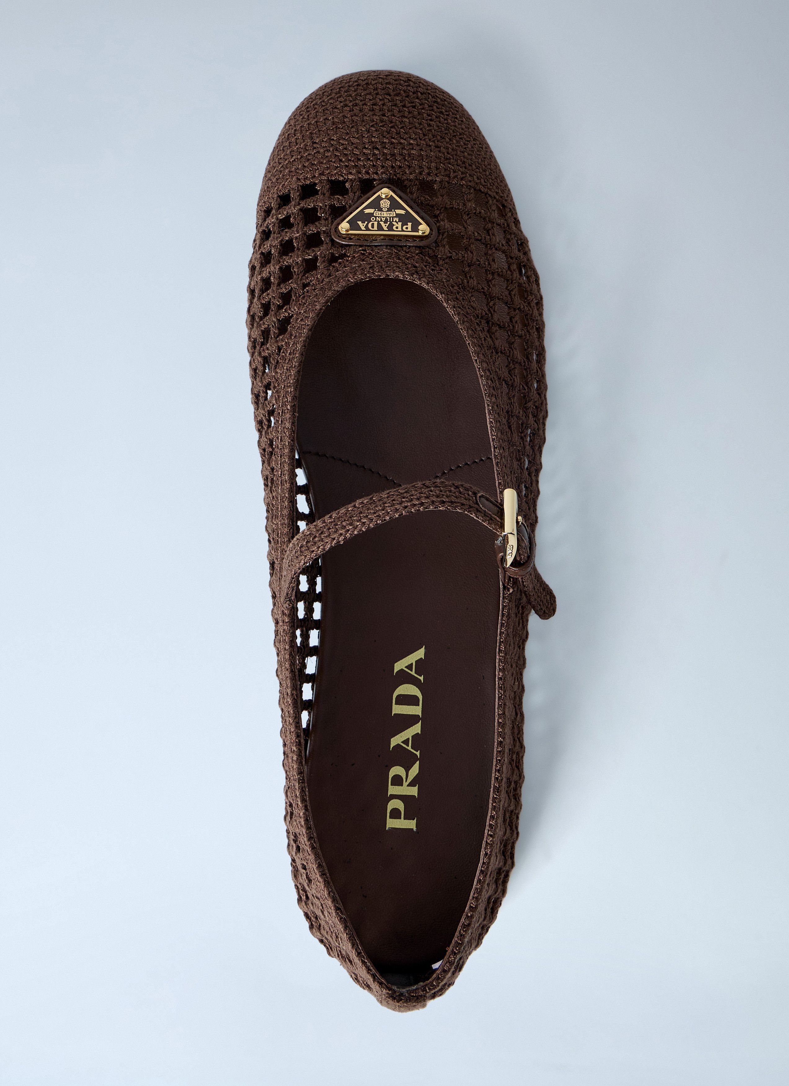 Prada Crochet Knit Ballerina Flats Size US 9 / IT 39 - 6 Thumbnail