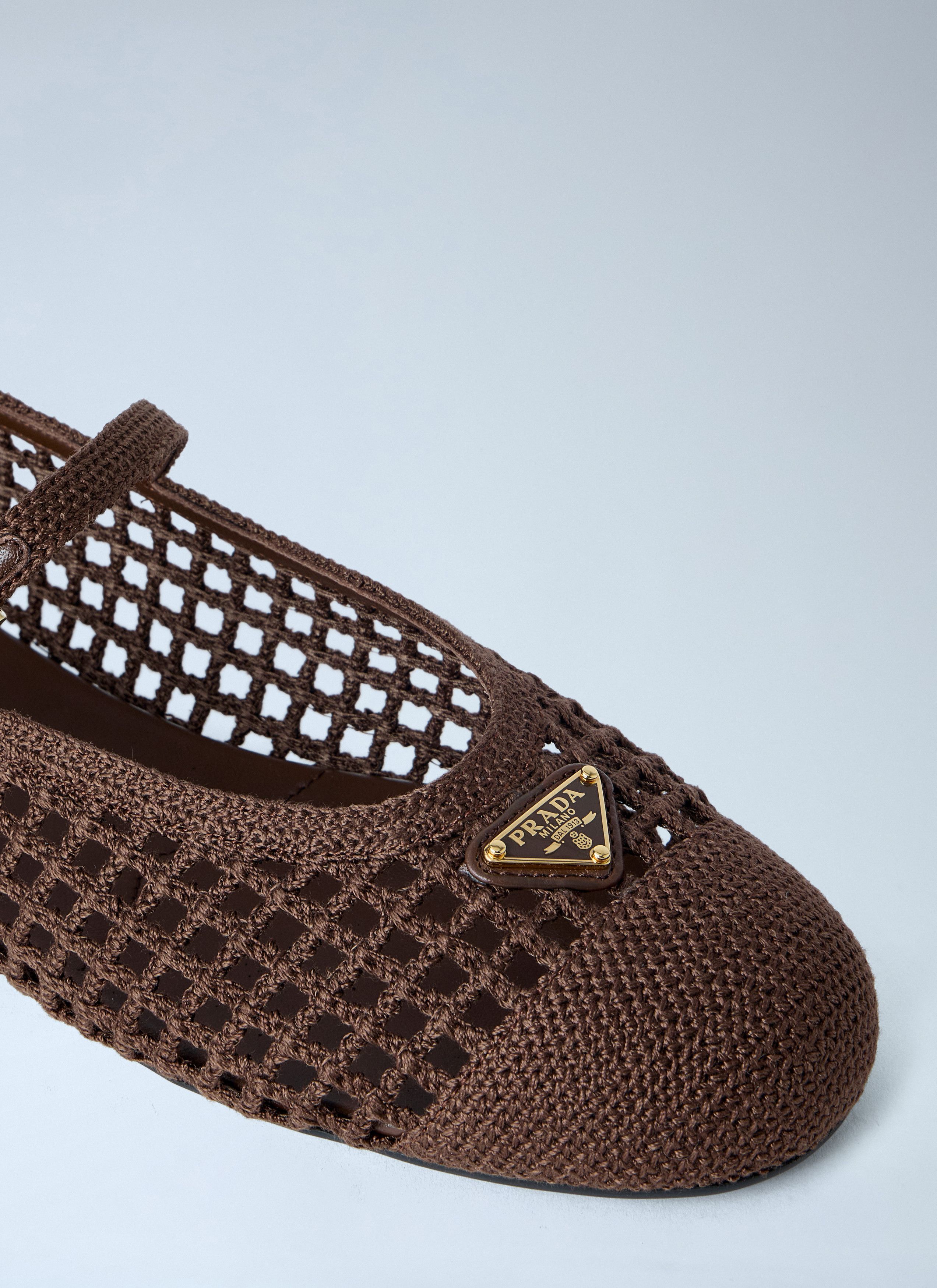 Prada Crochet Knit Ballerina Flats Size US 10 / IT 40 - 3 Thumbnail