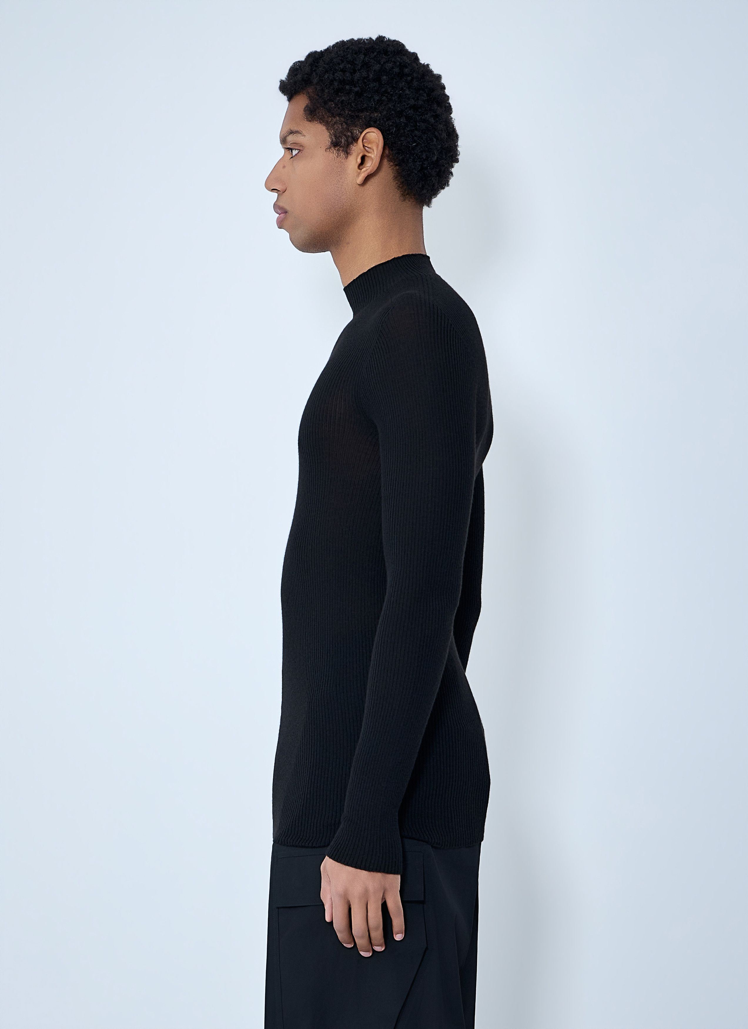 Rick Owens Ribbed Knit Long Sleeve Top Size US M / EU 48-50 / 2 - 3 Thumbnail