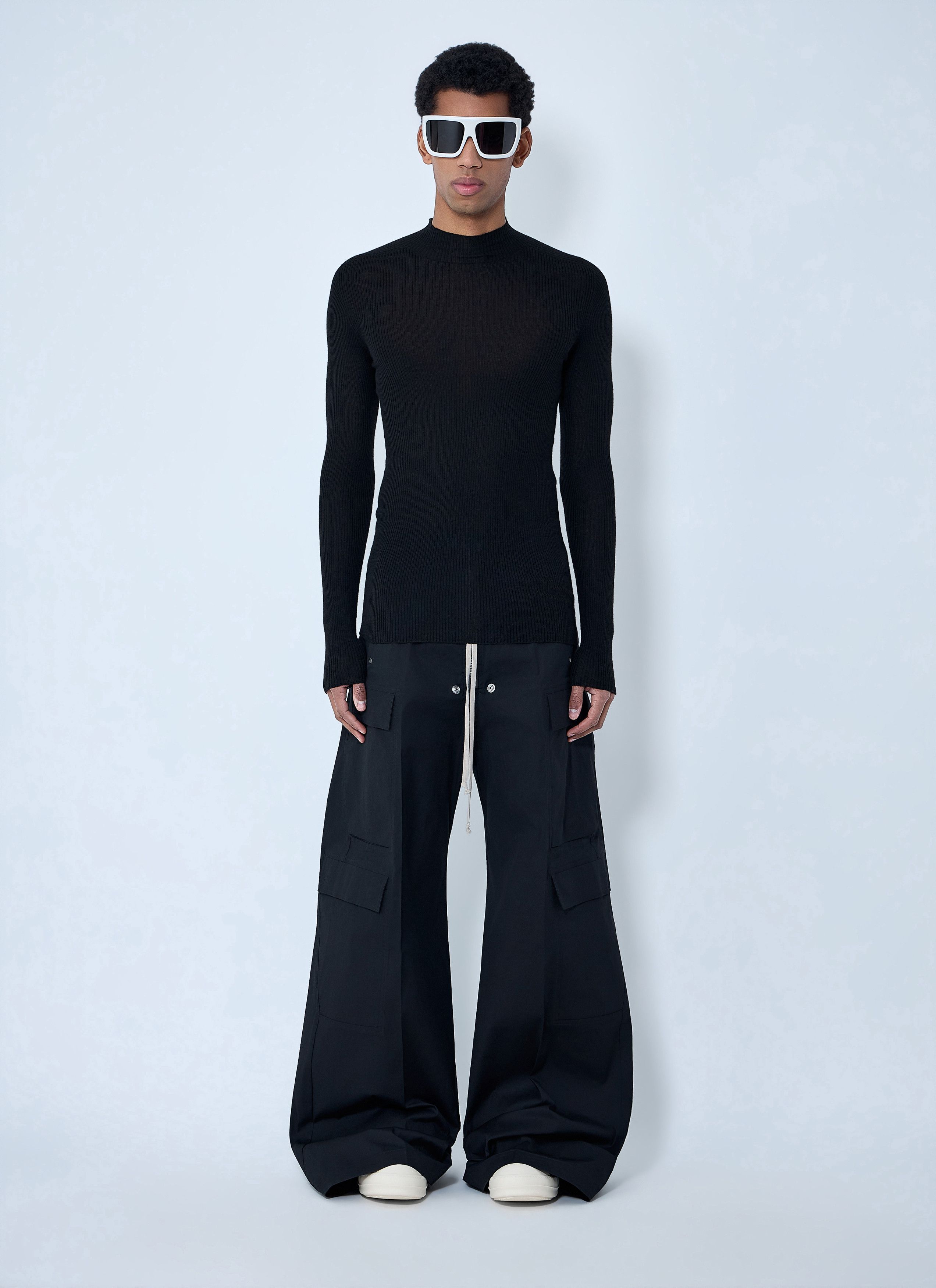 Rick Owens Ribbed Knit Long Sleeve Top Size US XL / EU 56 / 4 - 2 Thumbnail