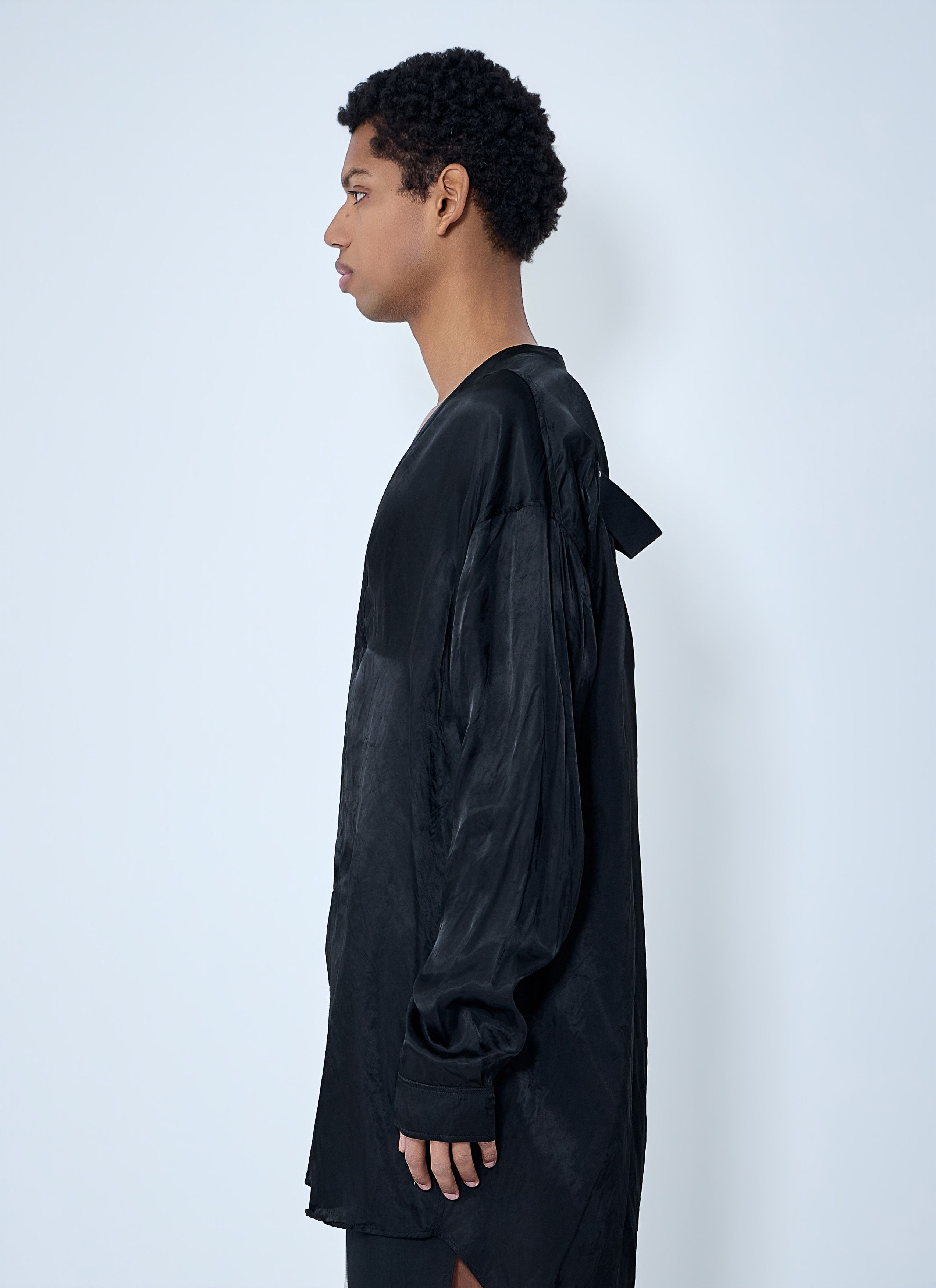 Rick Owens Oversized V-Neck Shirt Size US XL / EU 56 / 4 - 3 Thumbnail