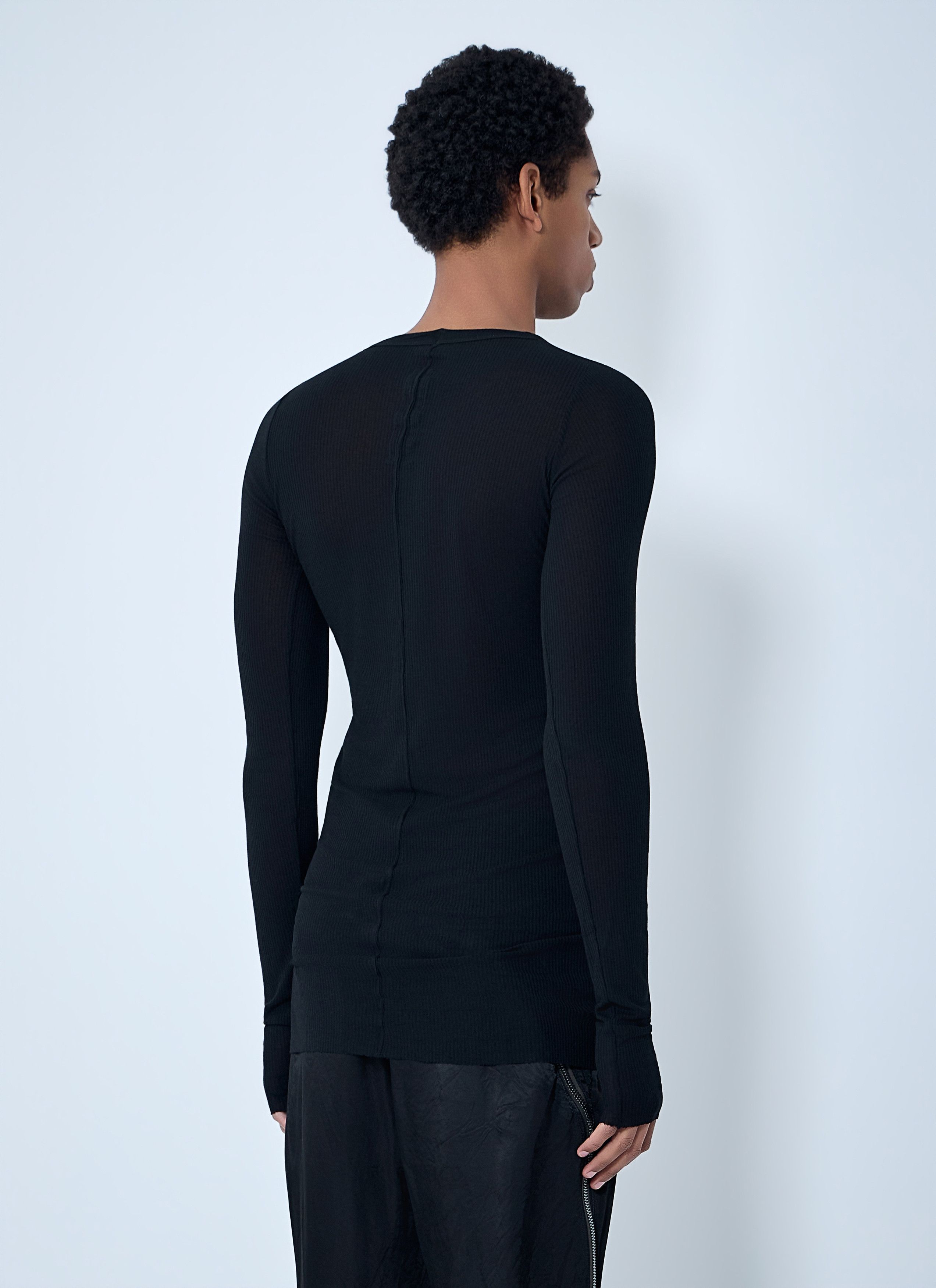 Rick Owens Ribbed Long Sleeve Top Size US XL / EU 56 / 4 - 4 Thumbnail