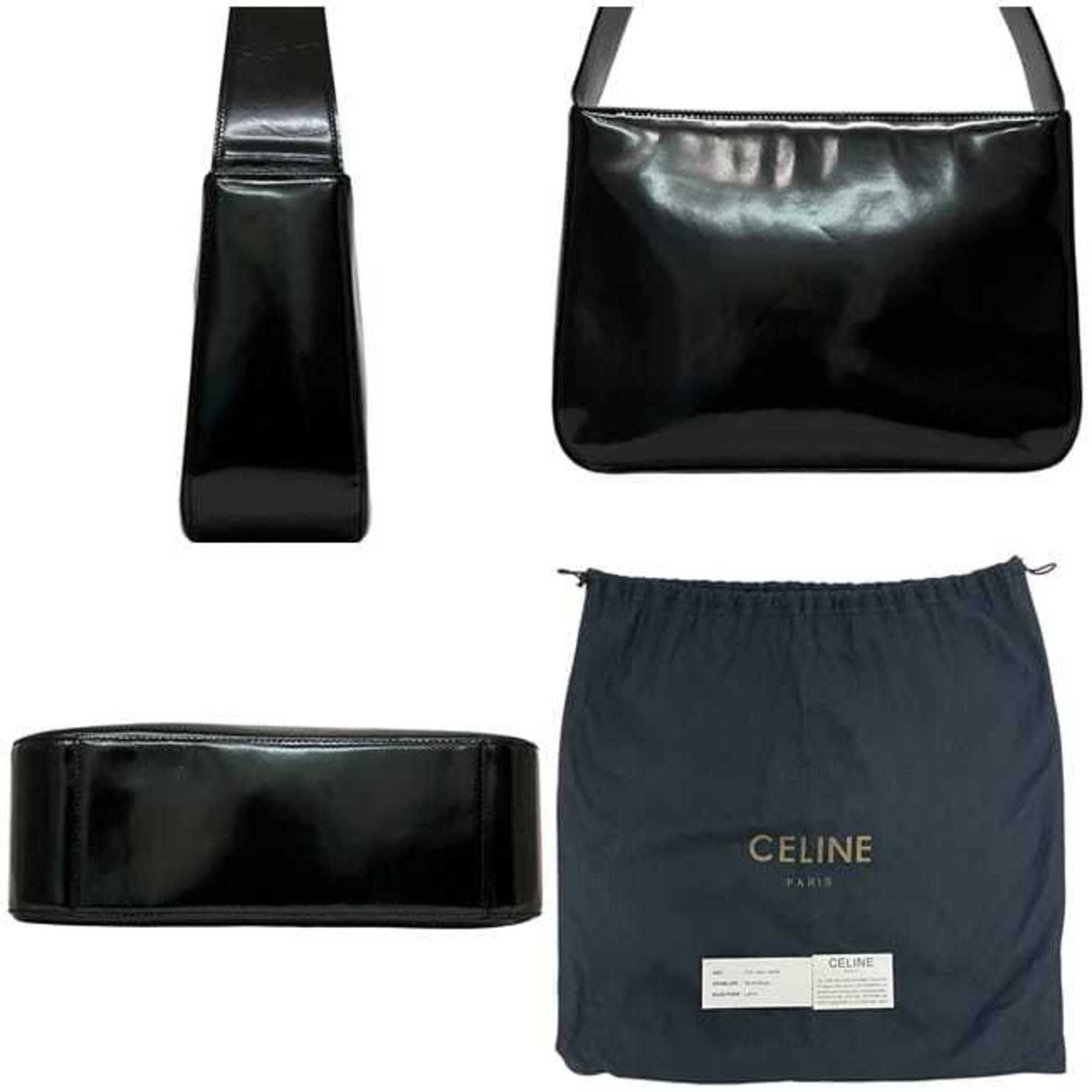 Celine Celine Shoulder Bag ec-25101 Black Leather F 97/2 CELINE Punching for Men and Women with Mark Size ONE SIZE - 3 Thumbnail