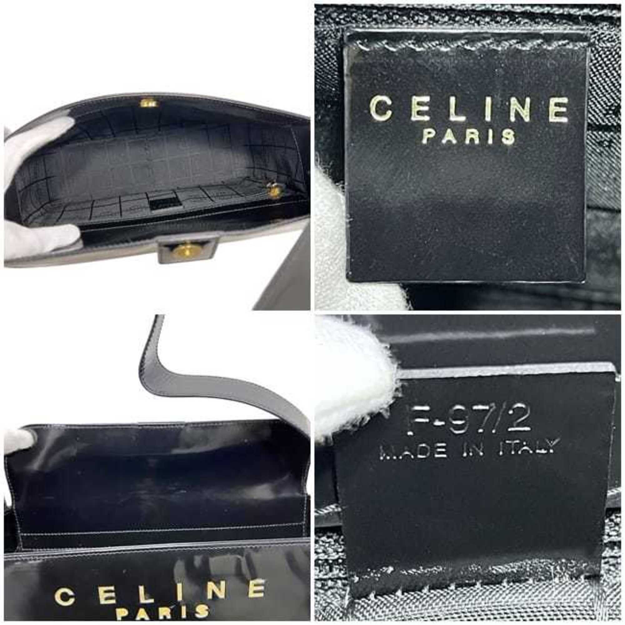 Celine Celine Shoulder Bag ec-25101 Black Leather F 97/2 CELINE Punching for Men and Women with Mark Size ONE SIZE - 5 Thumbnail