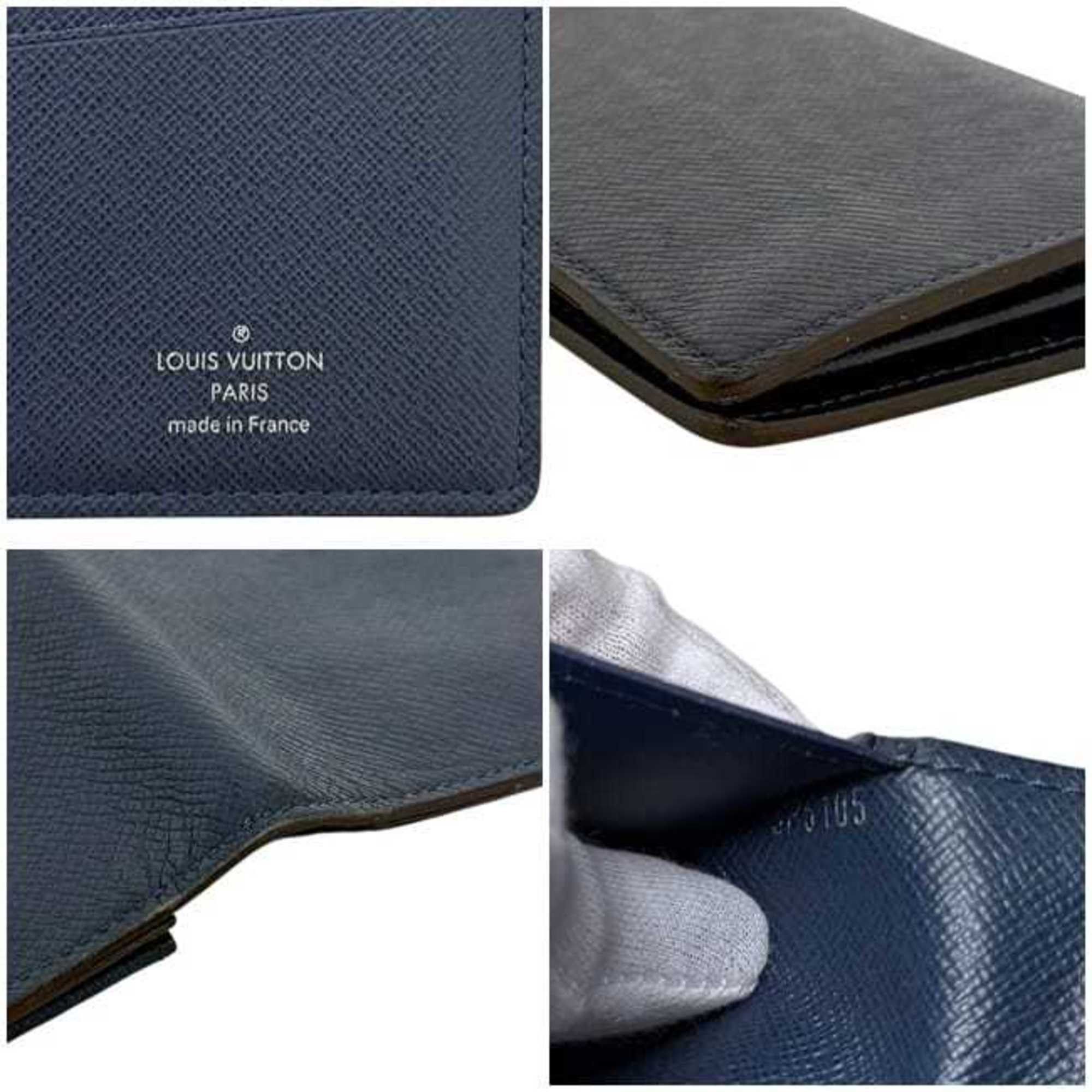 Louis Vuitton Louis Vuitton Bifold Long Wallet Portefeuille Brazza ec-25145 Navy Marine Taiga M30502 Leather SP5105 LOUIS VUITTON Blue Men's Size ONE SIZE - 5 Thumbnail