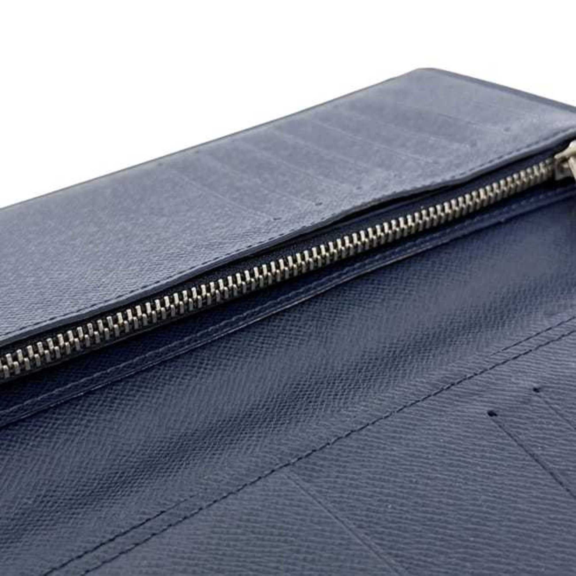 Louis Vuitton Louis Vuitton Bifold Long Wallet Portefeuille Brazza ec-25145 Navy Marine Taiga M30502 Leather SP5105 LOUIS VUITTON Blue Men's Size ONE SIZE - 8 Thumbnail
