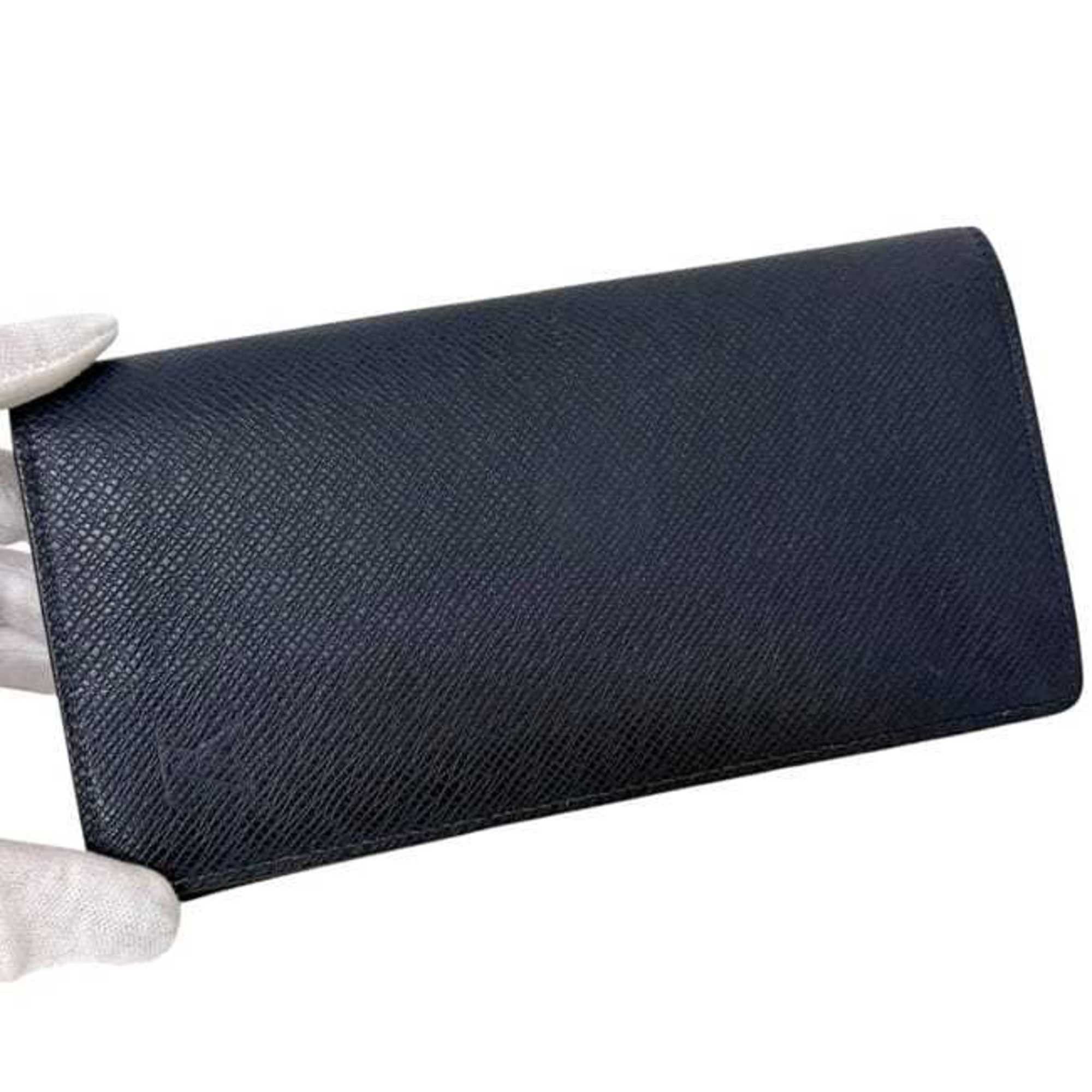Louis Vuitton Louis Vuitton Bifold Long Wallet Portefeuille Brazza ec-25145 Navy Marine Taiga M30502 Leather SP5105 LOUIS VUITTON Blue Men's Size ONE SIZE - 10 Thumbnail