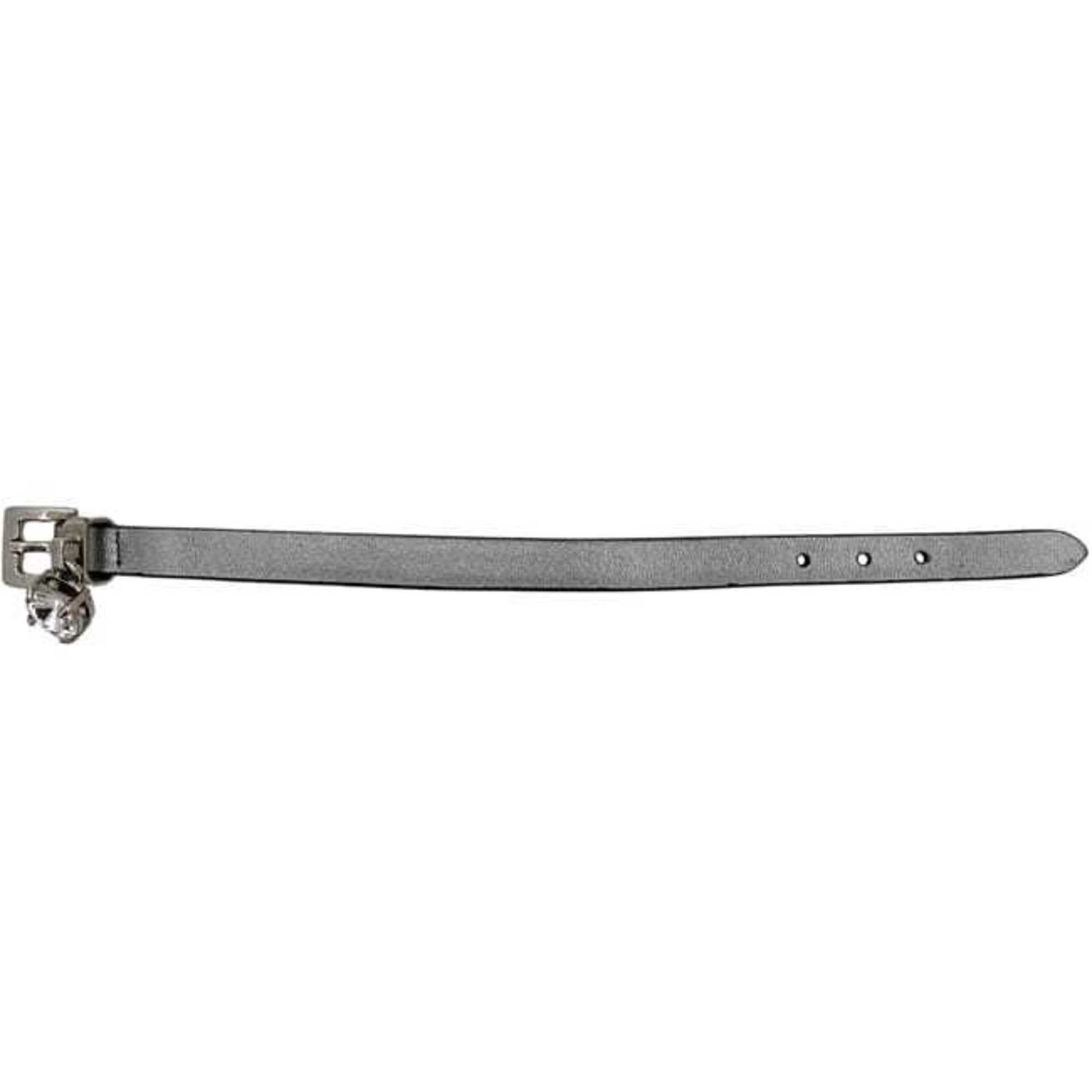 Miu Miu Miu Miu Miu Bracelet ec-25053 Silver Leather Rhinestone Single Stone Women's Size ONE SIZE - 4 Thumbnail