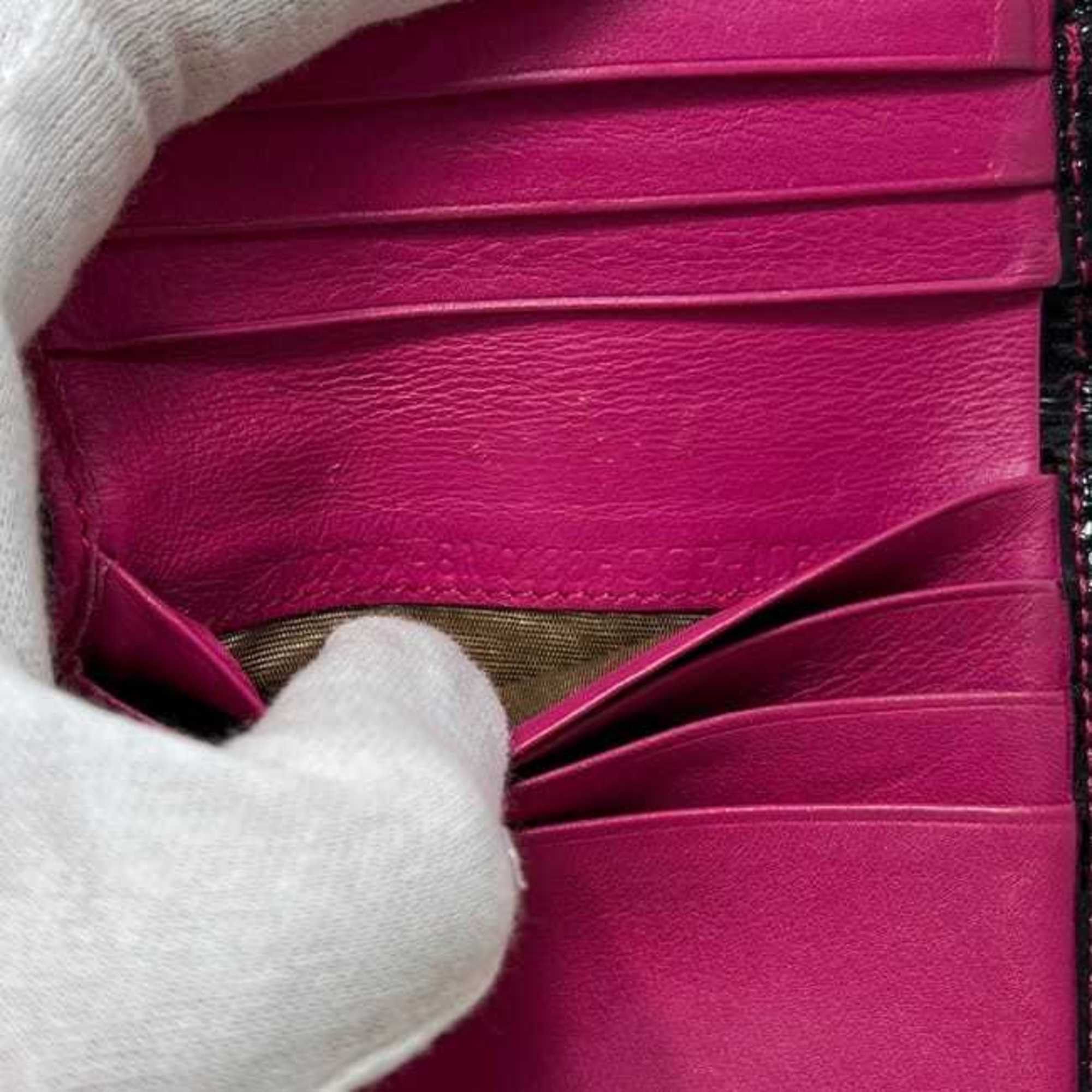 Fendi Fendi bifold wallet ec-25148 black pink zucchino 8M0188 patent canvas leather FENDI enamel FF compact mini for men and women Size ONE SIZE - 8 Thumbnail