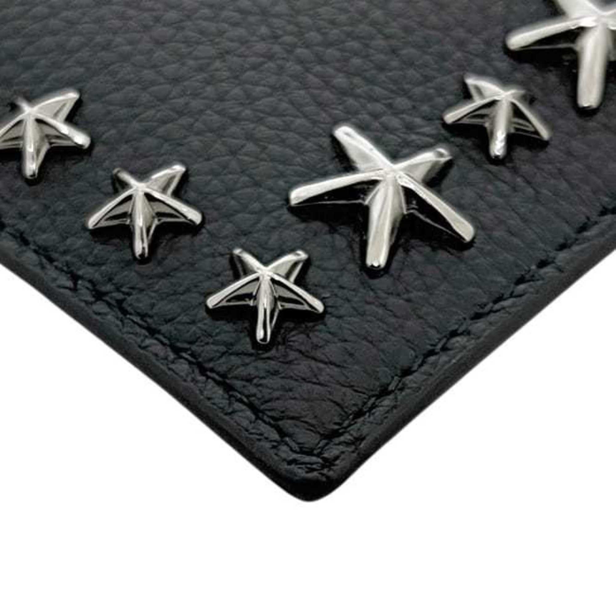 Jimmy Choo Jimmy Choo Coin Case ec-25108 Black UUF 202 Leather Studded Purse with Star Design, Mini Pouch, Card Pockets, Holder, Compact Wallet for Men and Women Size ONE SIZE - 5 Thumbnail