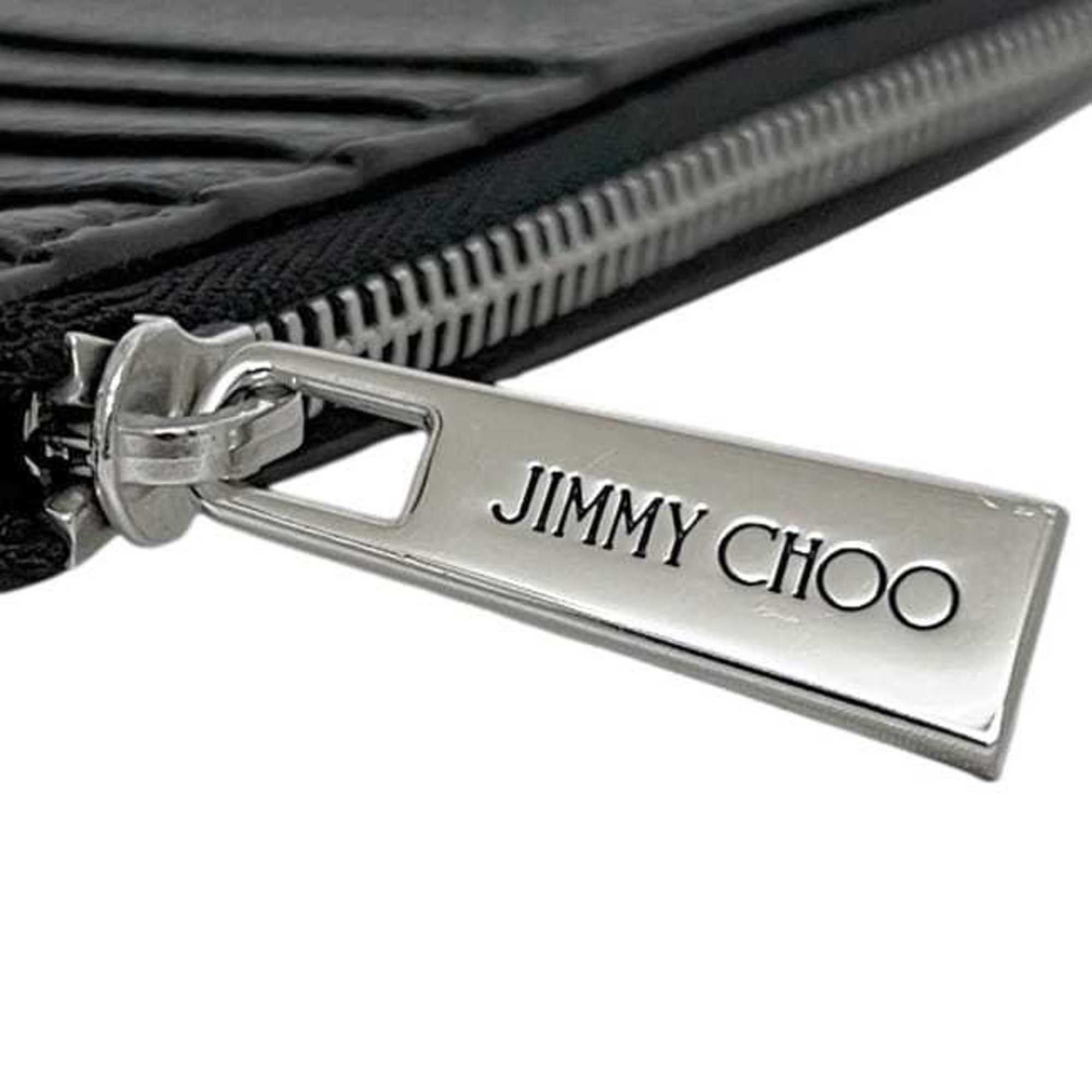 Jimmy Choo Jimmy Choo Coin Case ec-25108 Black UUF 202 Leather Studded Purse with Star Design, Mini Pouch, Card Pockets, Holder, Compact Wallet for Men and Women Size ONE SIZE - 10 Thumbnail