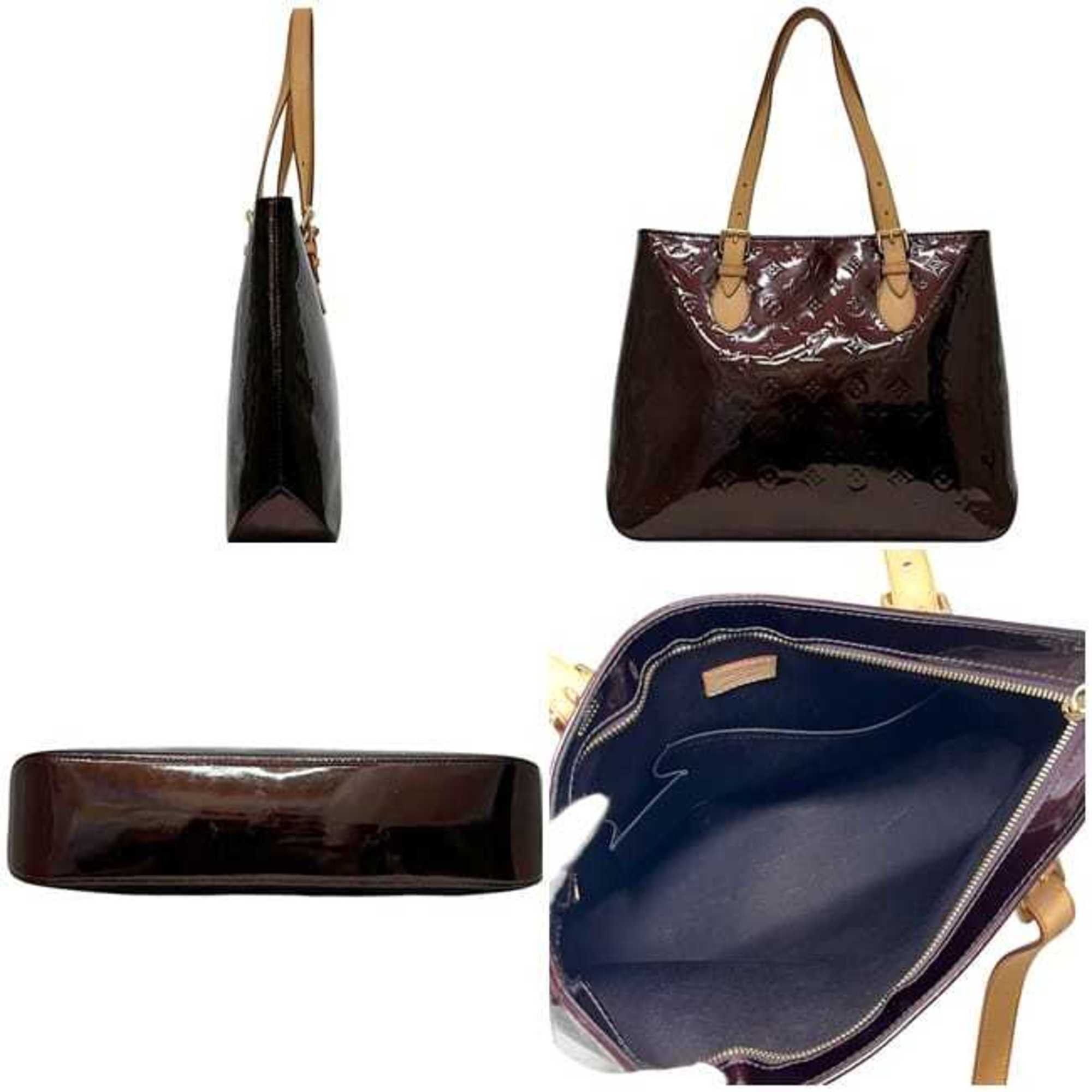 Louis Vuitton Louis Vuitton Brentwood Tote Bag EC-25142 Amaranth Monogram Vernis M91994 Patent Leather FL2027 LOUIS VUITTON A4 Men's/Women's Size ONE SIZE - 3 Thumbnail