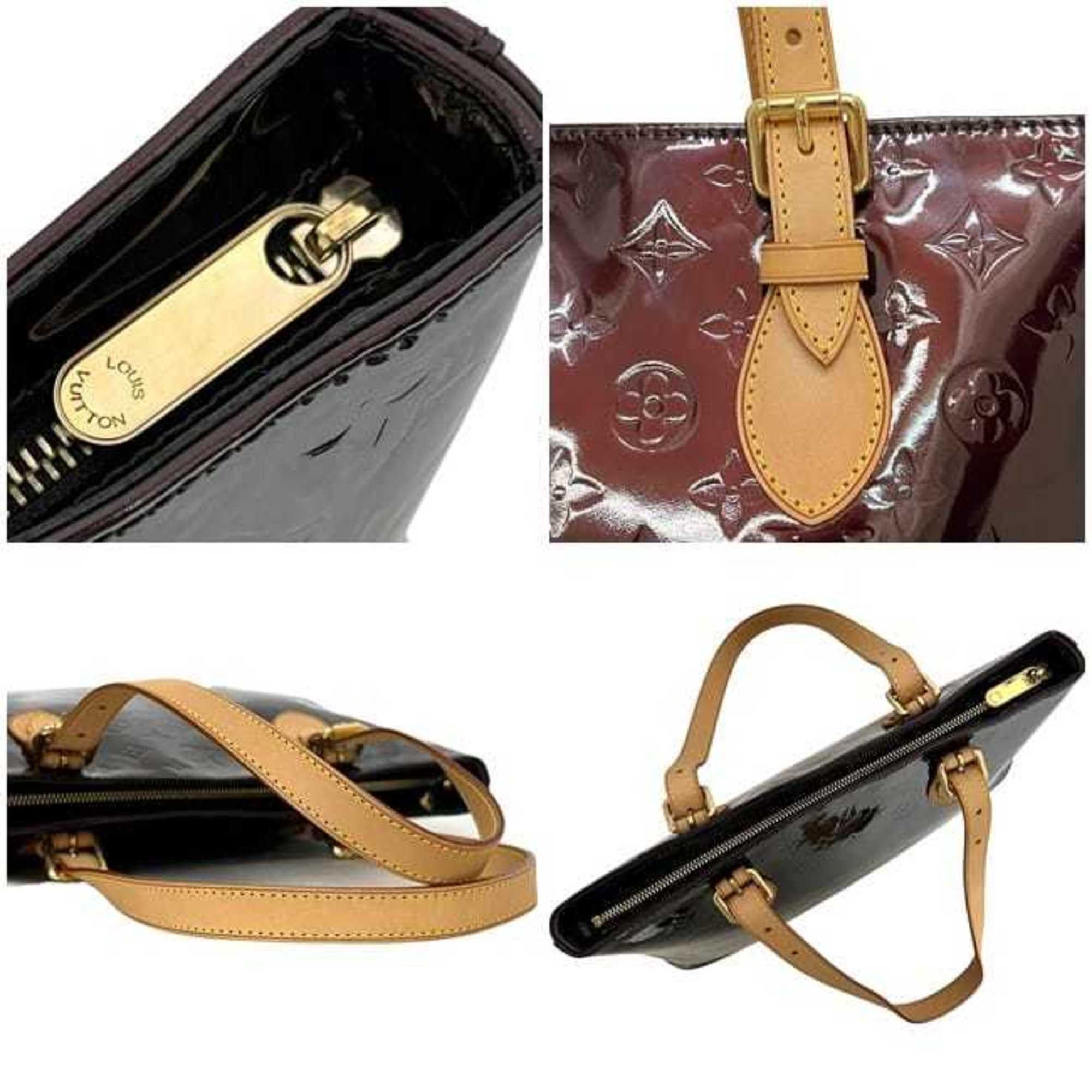 Louis Vuitton Louis Vuitton Brentwood Tote Bag EC-25142 Amaranth Monogram Vernis M91994 Patent Leather FL2027 LOUIS VUITTON A4 Men's/Women's Size ONE SIZE - 4 Thumbnail