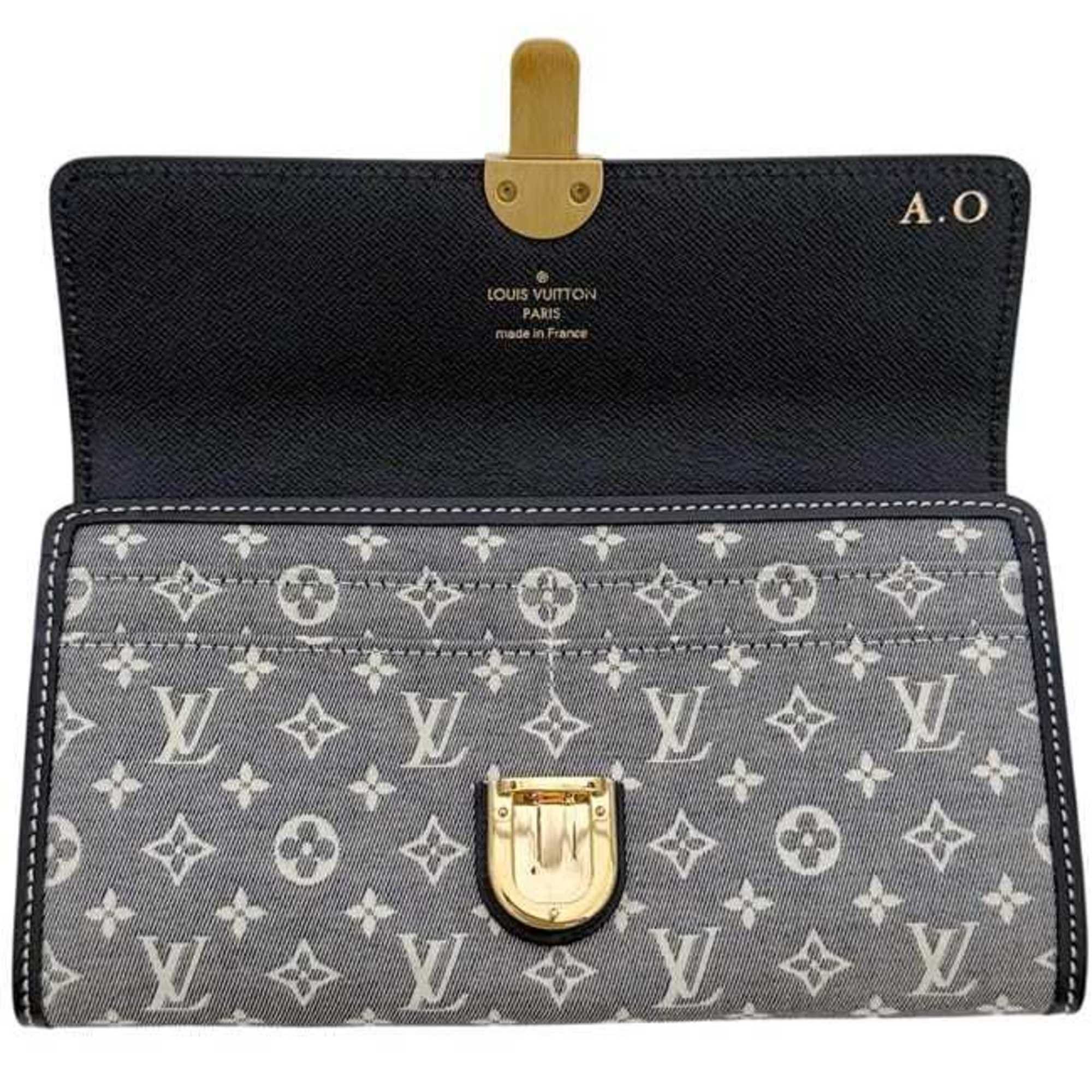 Louis Vuitton Louis Vuitton Bifold Long Wallet Portefeuille Sarah f-25141 Navy Gray Monogram Idylle M63007 Canvas Leather TN5100 LOUIS VUITTON Flap Size ONE SIZE - 4 Thumbnail