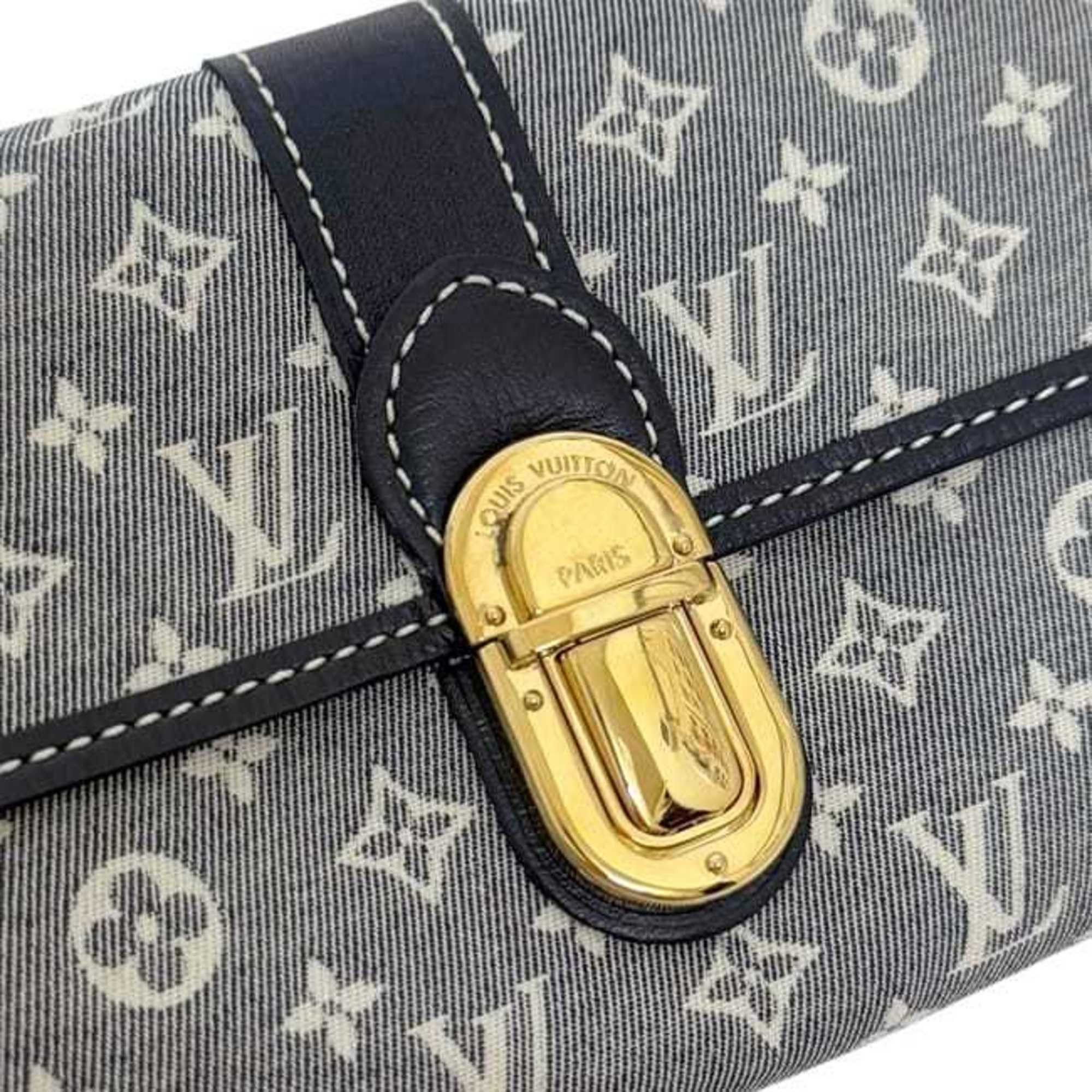 Louis Vuitton Louis Vuitton Bifold Long Wallet Portefeuille Sarah f-25141 Navy Gray Monogram Idylle M63007 Canvas Leather TN5100 LOUIS VUITTON Flap Size ONE SIZE - 9 Thumbnail