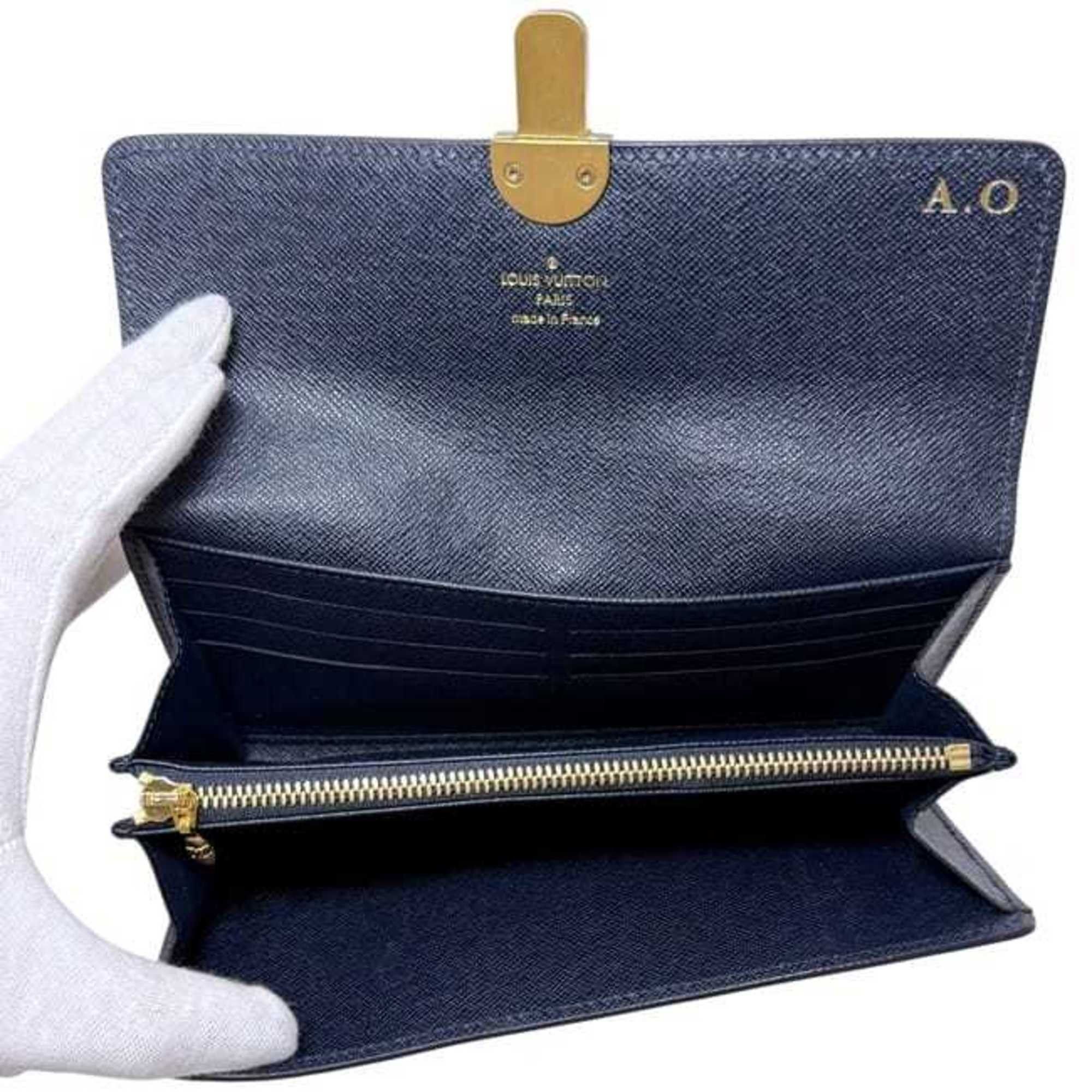 Louis Vuitton Louis Vuitton Bifold Long Wallet Portefeuille Sarah f-25141 Navy Gray Monogram Idylle M63007 Canvas Leather TN5100 LOUIS VUITTON Flap Size ONE SIZE - 5 Thumbnail