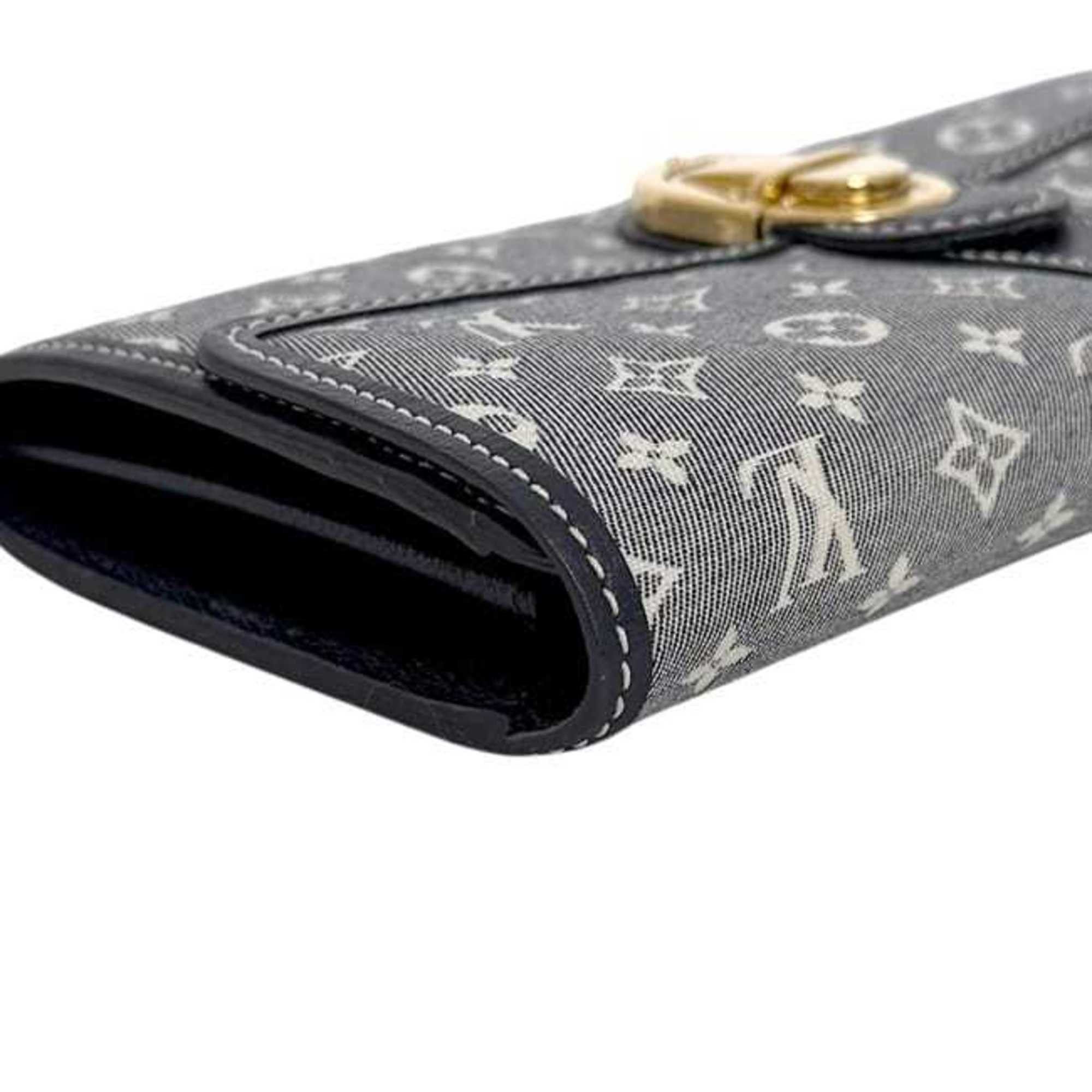 Louis Vuitton Louis Vuitton Bifold Long Wallet Portefeuille Sarah f-25141 Navy Gray Monogram Idylle M63007 Canvas Leather TN5100 LOUIS VUITTON Flap Size ONE SIZE - 10 Thumbnail