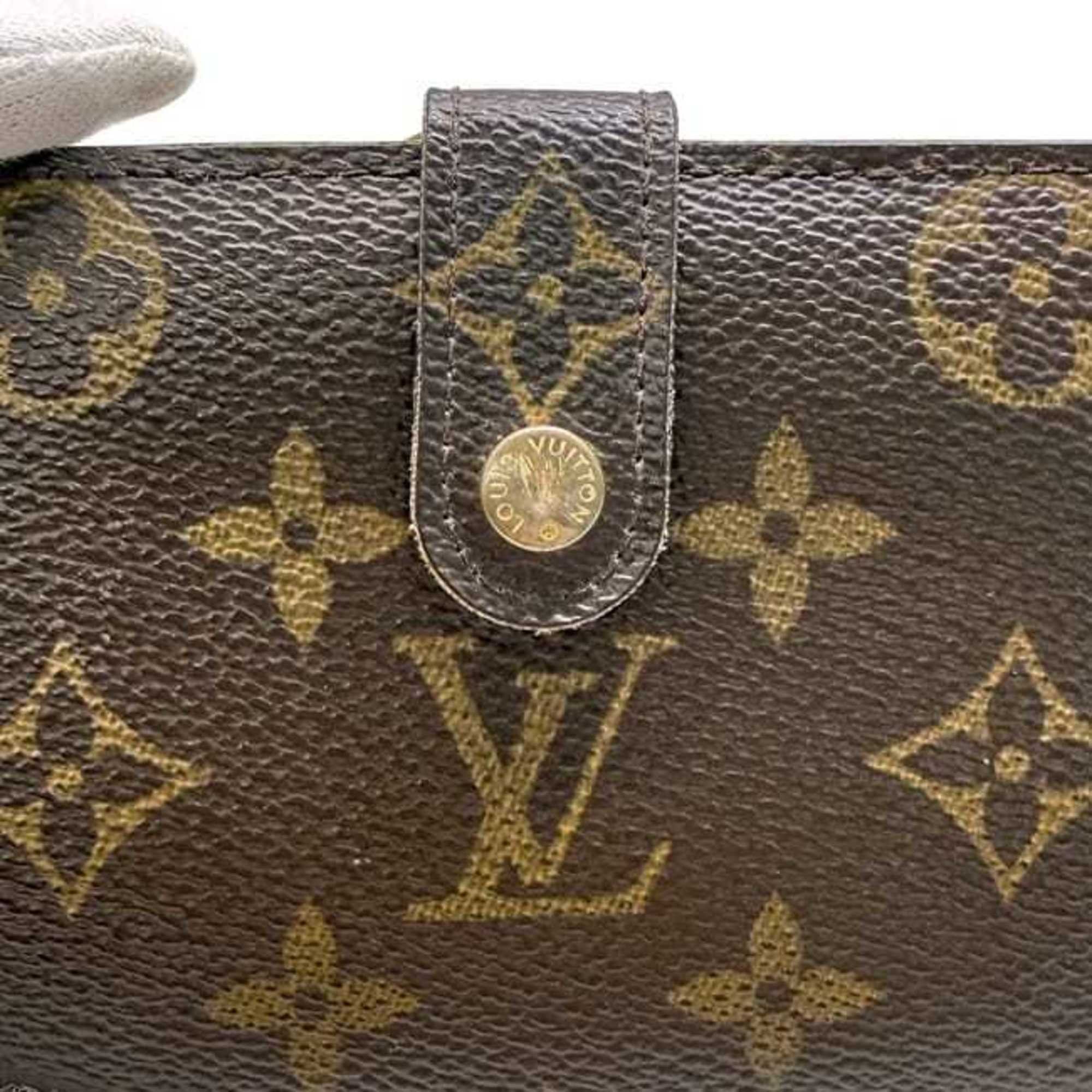 Louis Vuitton Louis Vuitton Porte Monnaie Bifold Wallet, ec-25029, Brown, Monogram Canvas, M61674, Clasp Closure, CA1015, Compact Size ONE SIZE - 11 Thumbnail