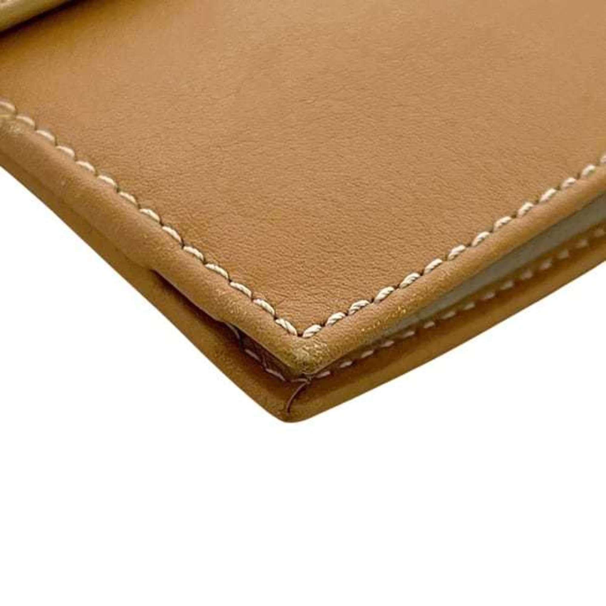 Salvatore Ferragamo Salvatore Ferragamo bifold wallet ec-25045 camel brown Gancini IY-224136 leather compact men's and women's Size ONE SIZE - 8 Thumbnail