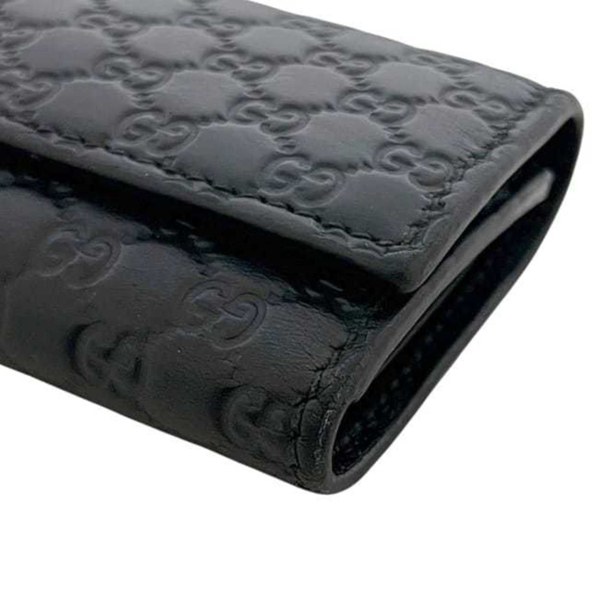 Gucci Gucci 6-ring key case ec-25040 Black Shimmer Line 150402 Leather 0416 GUCCI GG Embossed Key Holder for Men and Women Size ONE SIZE - 8 Thumbnail