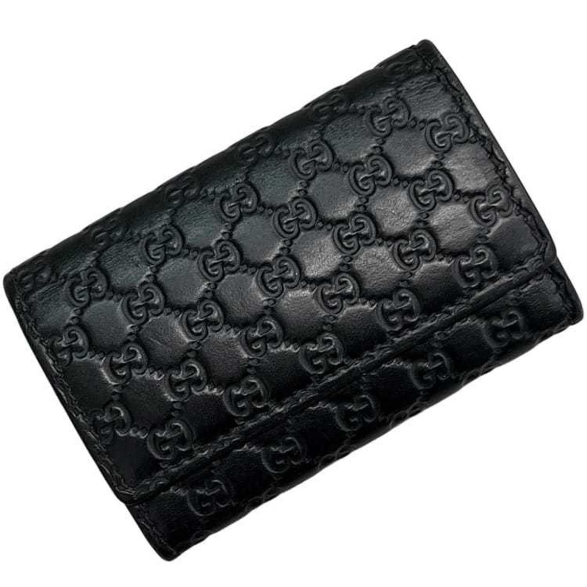 Gucci Gucci 6-ring key case ec-25040 Black Shimmer Line 150402 Leather 0416 GUCCI GG Embossed Key Holder for Men and Women Size ONE SIZE - 2 Thumbnail